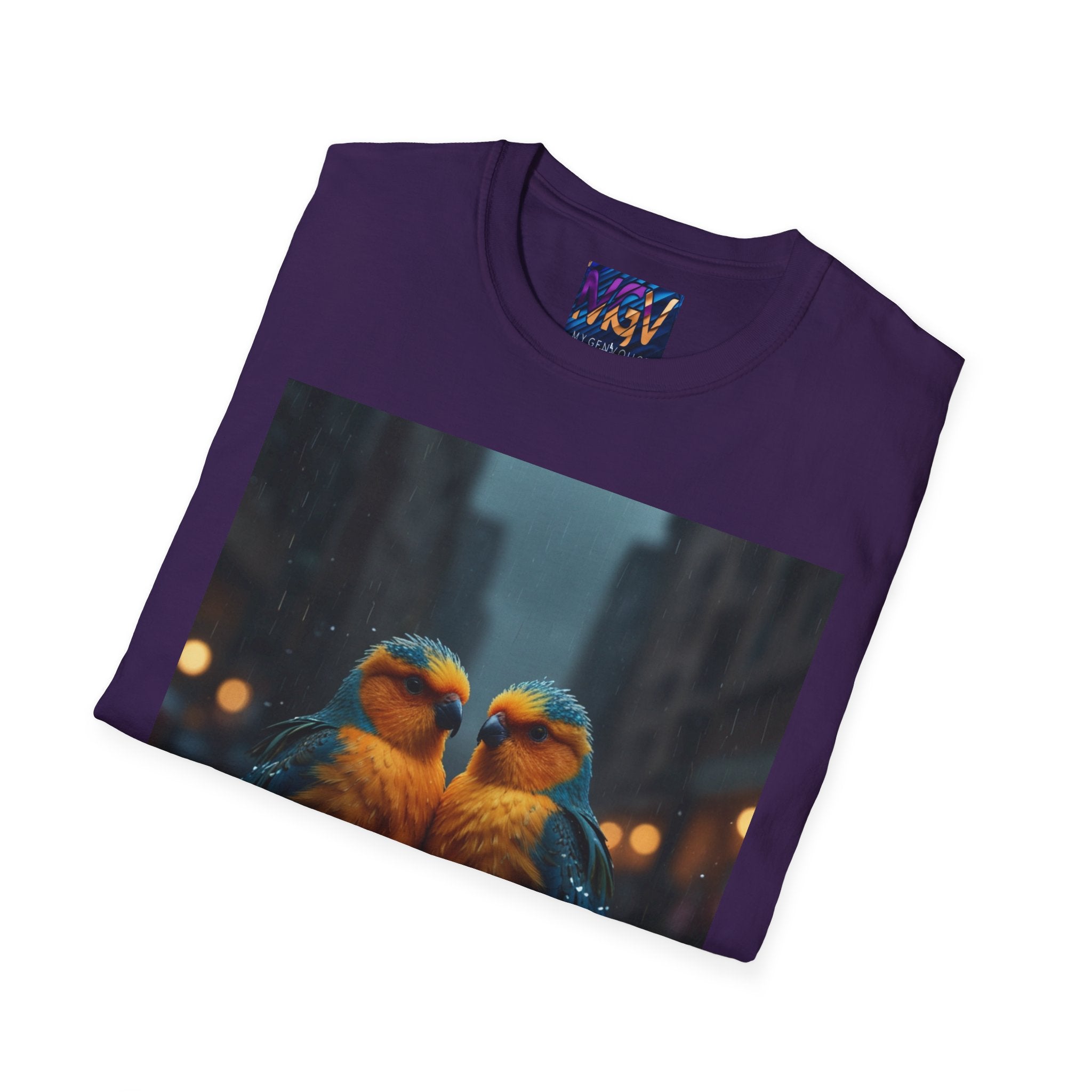 Colorful Parrot Love Tee – Nature Summer Shirt