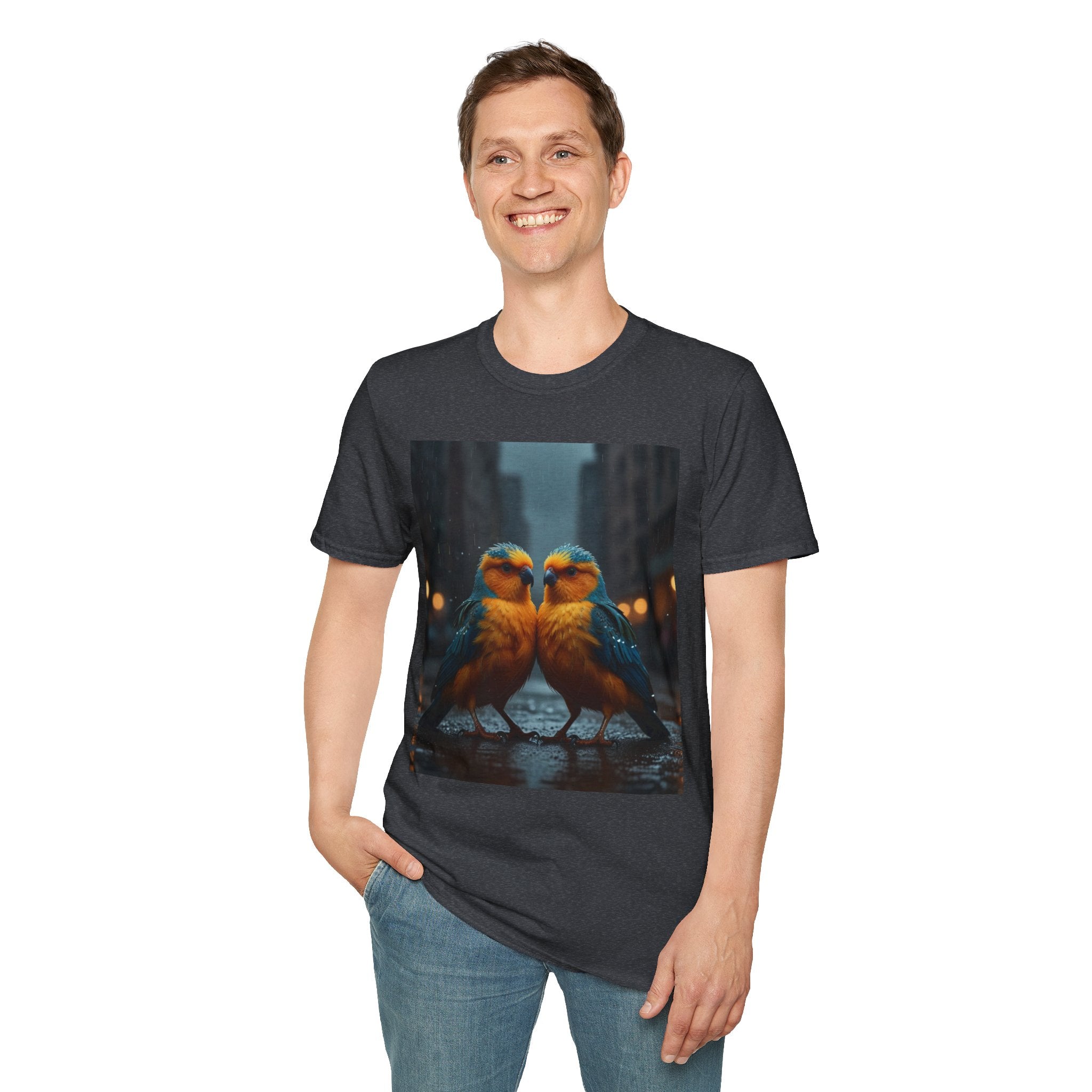 Colorful Parrot Love Tee – Nature Summer Shirt