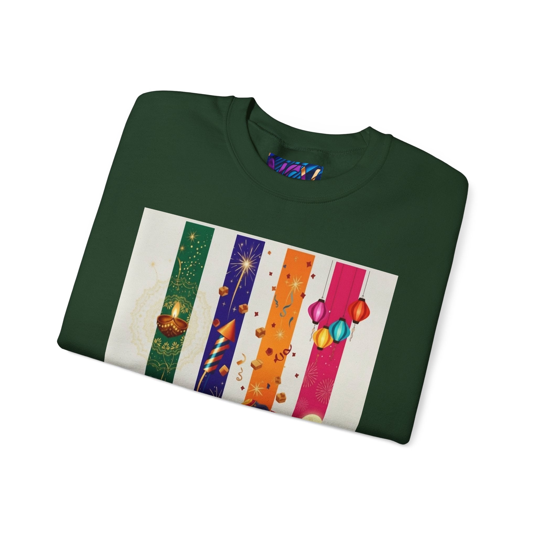 Colorful Festival Sweatshirt - Cozy Diwali Apparel.