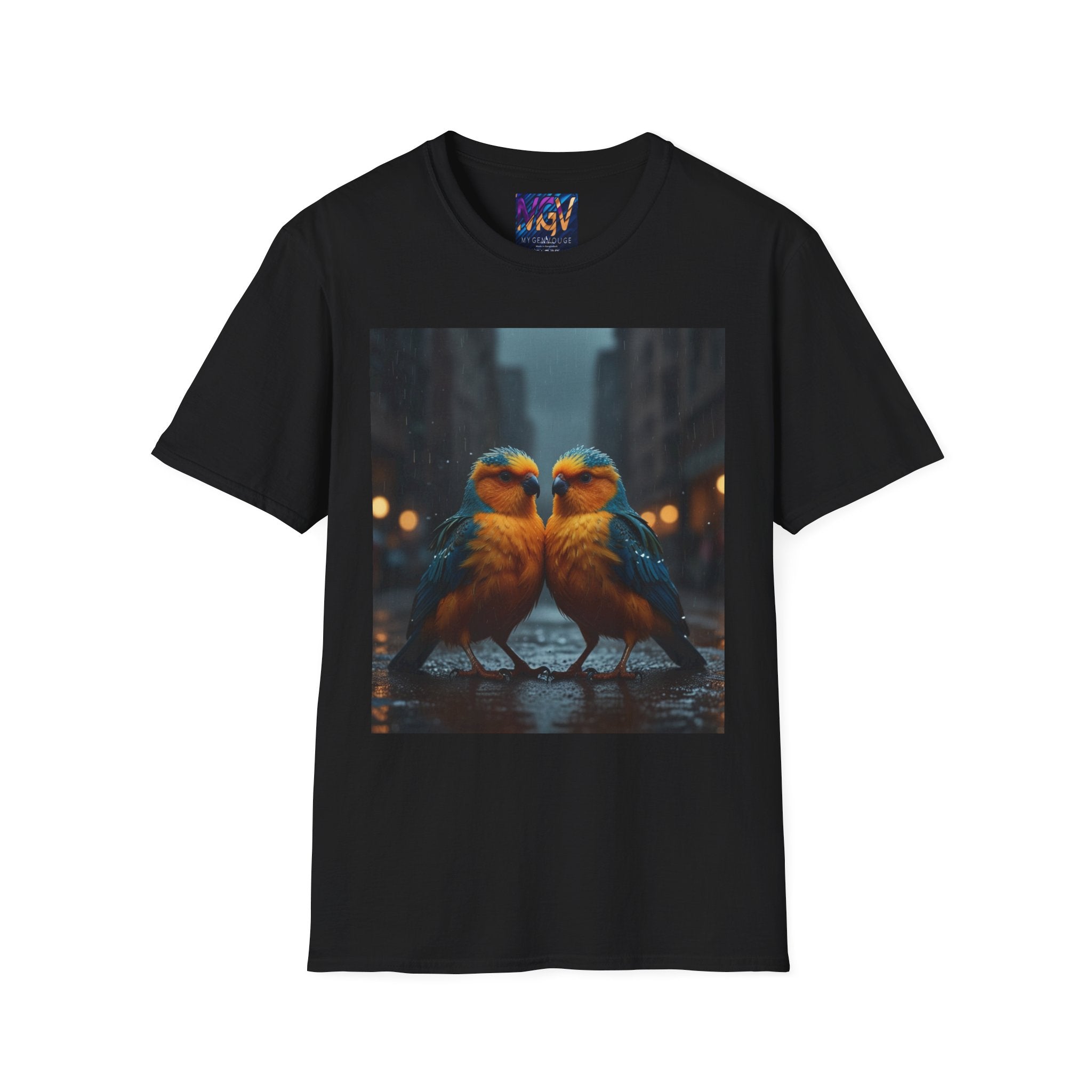 Colorful Parrot Love Tee – Nature Summer Shirt