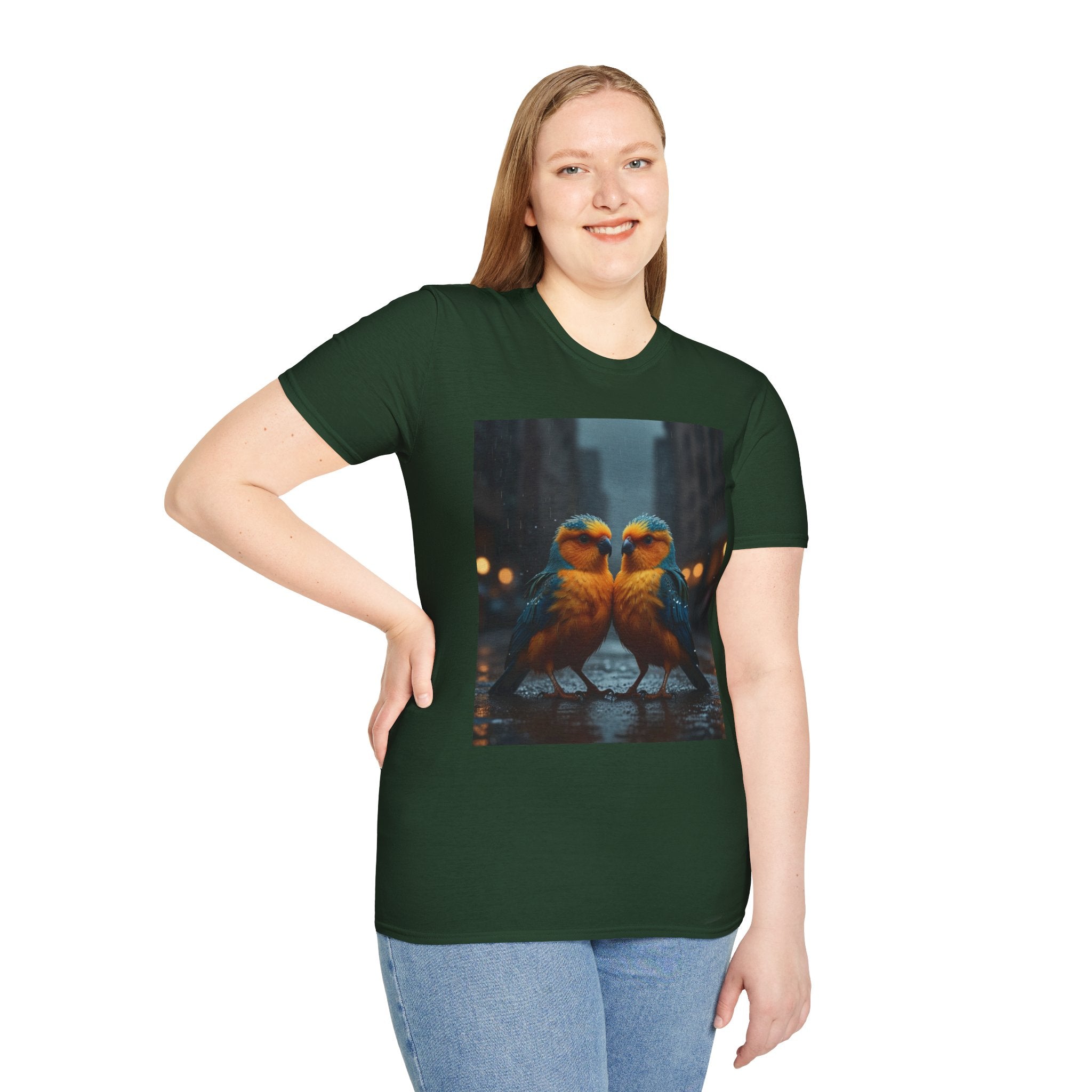 Colorful Parrot Love Tee – Nature Summer Shirt