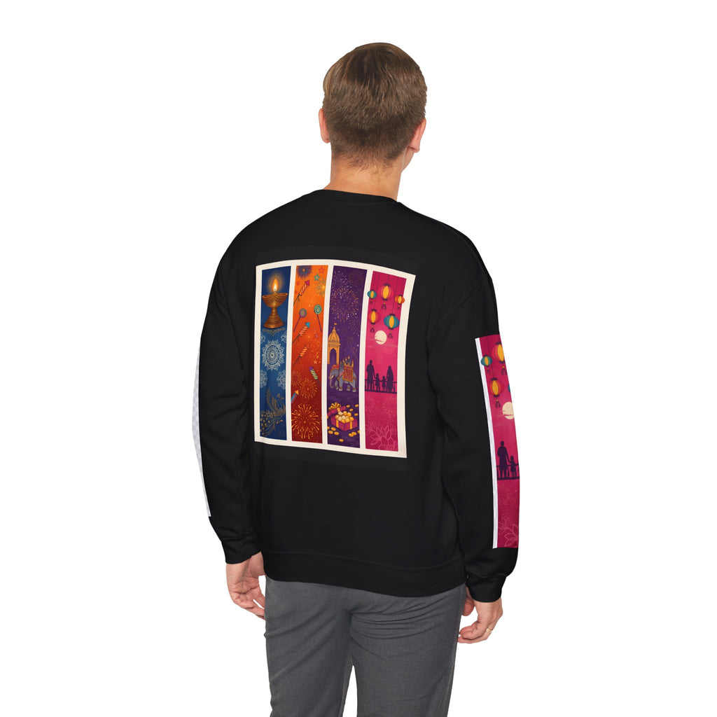 Colorful Festival Sweatshirt - Cozy Diwali Apparel.
