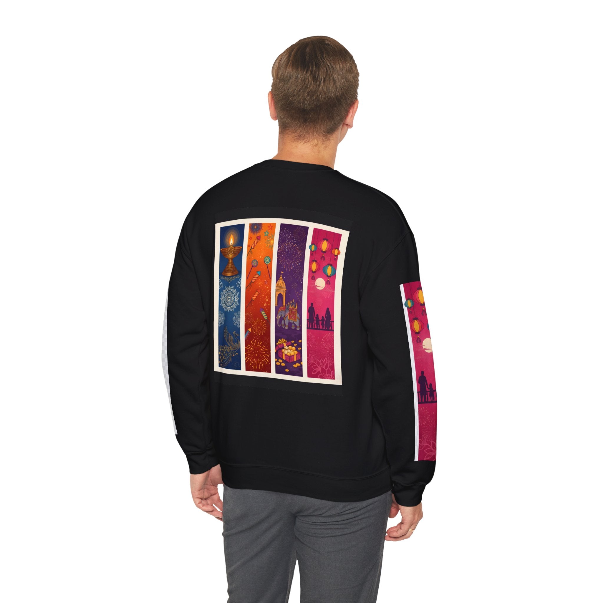Colorful Festival Sweatshirt - Cozy Diwali Apparel.