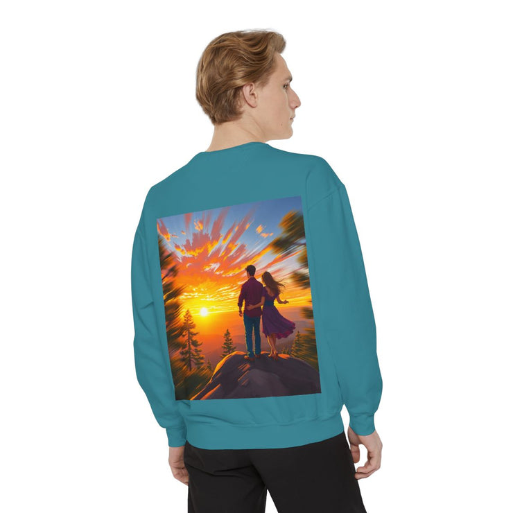 Romantic Sunset Sweatshirt – Cozy Fall Couples Sweater.
