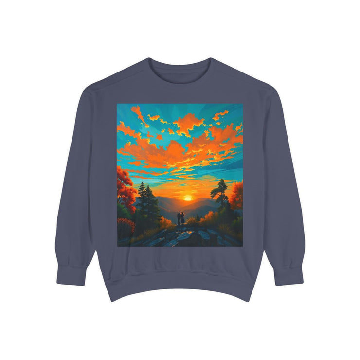Romantic Sunset Sweatshirt – Cozy Fall Couples Sweater.