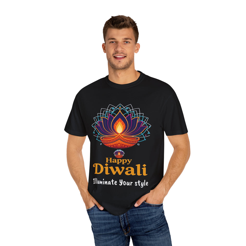 Diwali Celebration T-Shirt | Happy Diwali Unisex Garment-Dyed Tee | Festival Apparel Gift