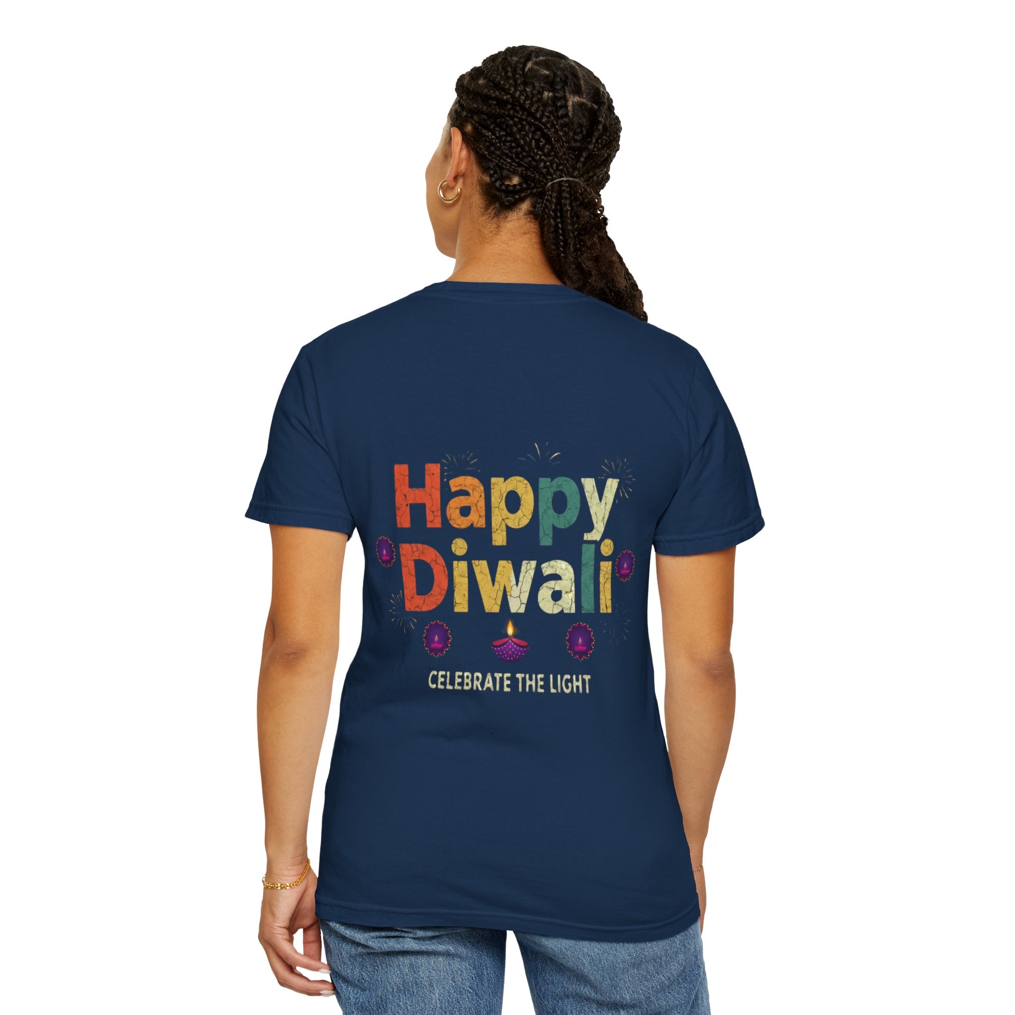 Diwali Celebration T-Shirt | Happy Diwali Unisex Garment-Dyed Tee | Festival Apparel Gift