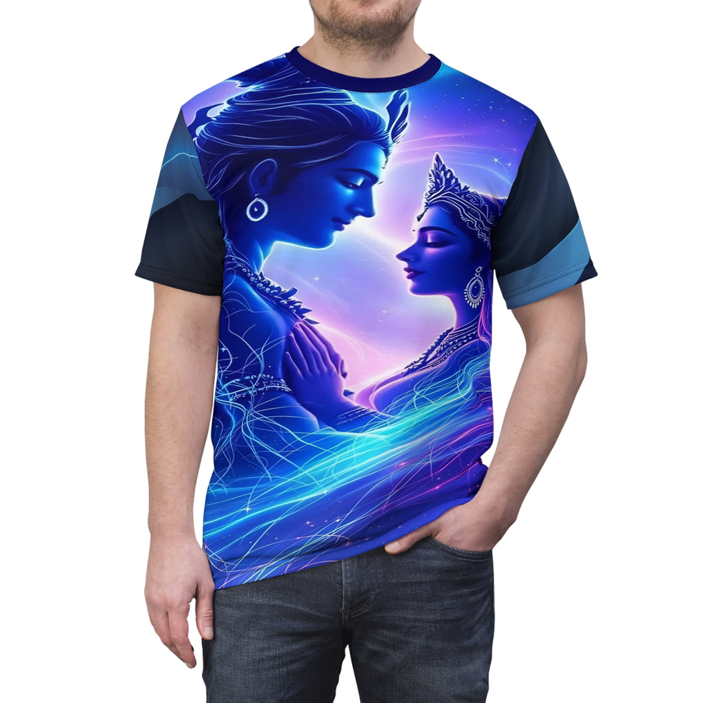 Cosmic Love Shiv & Parvati Tee – Festival Boho Shirt