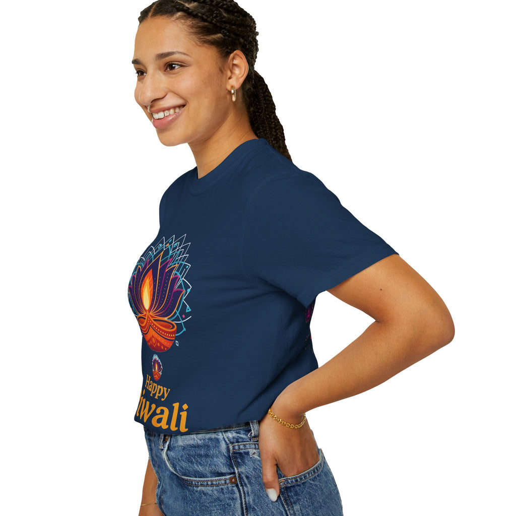 Diwali Celebration T-Shirt | Happy Diwali Unisex Garment-Dyed Tee | Festival Apparel Gift