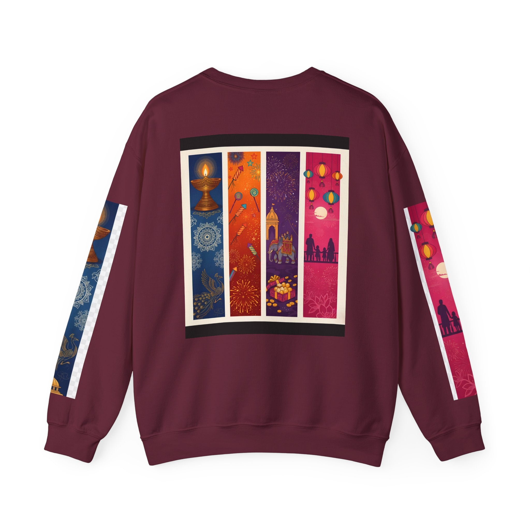 Colorful Festival Sweatshirt - Cozy Diwali Apparel.