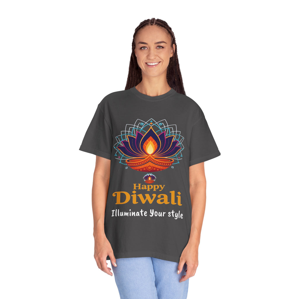 Diwali Celebration T-Shirt | Happy Diwali Unisex Garment-Dyed Tee | Festival Apparel Gift