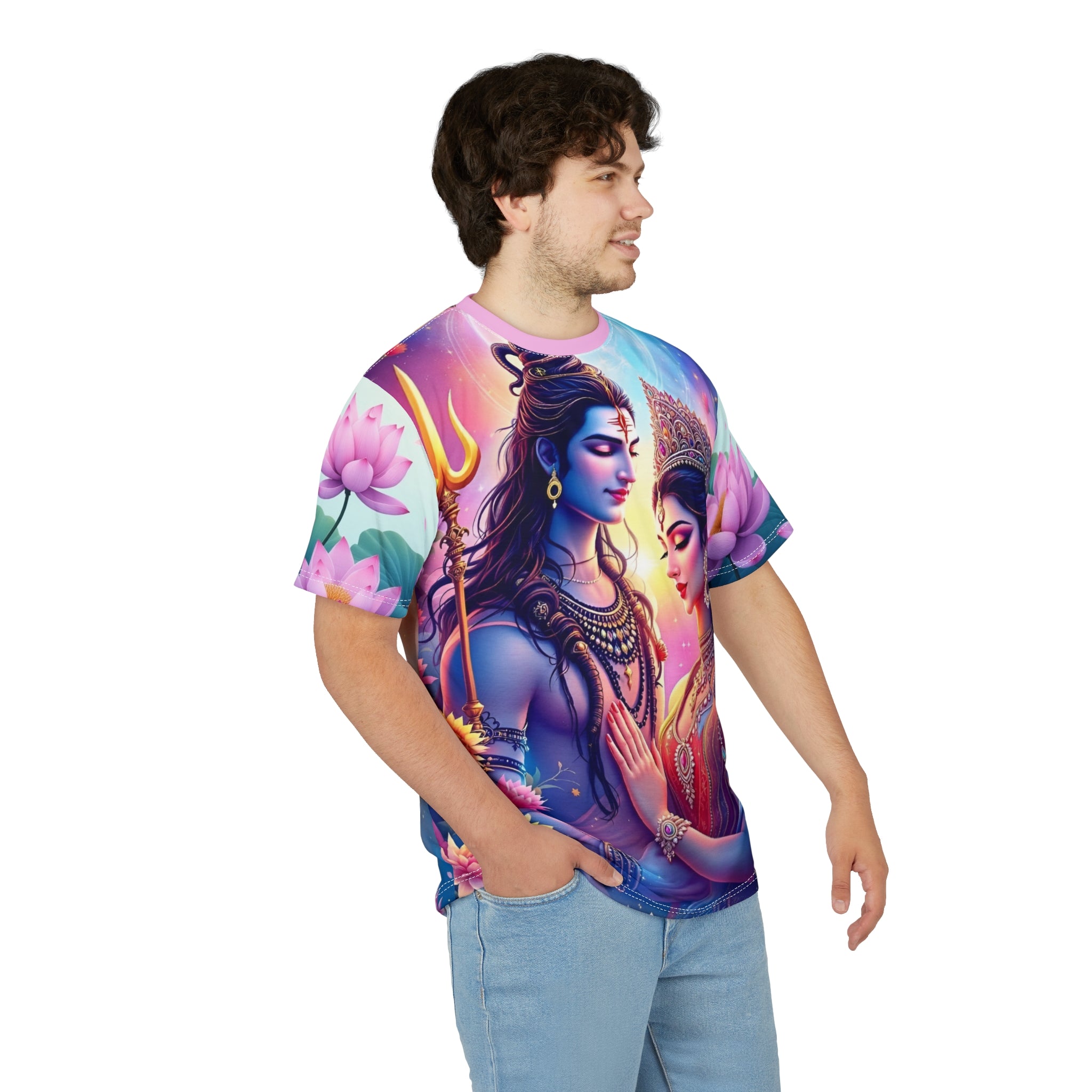 Divine Love Shiv & Parvati Tee – Festival Spiritual Shirt