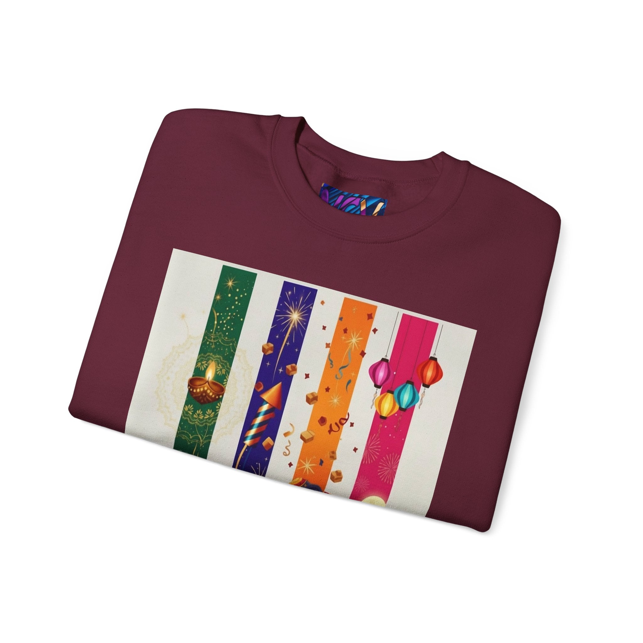 Colorful Festival Sweatshirt - Cozy Diwali Apparel.