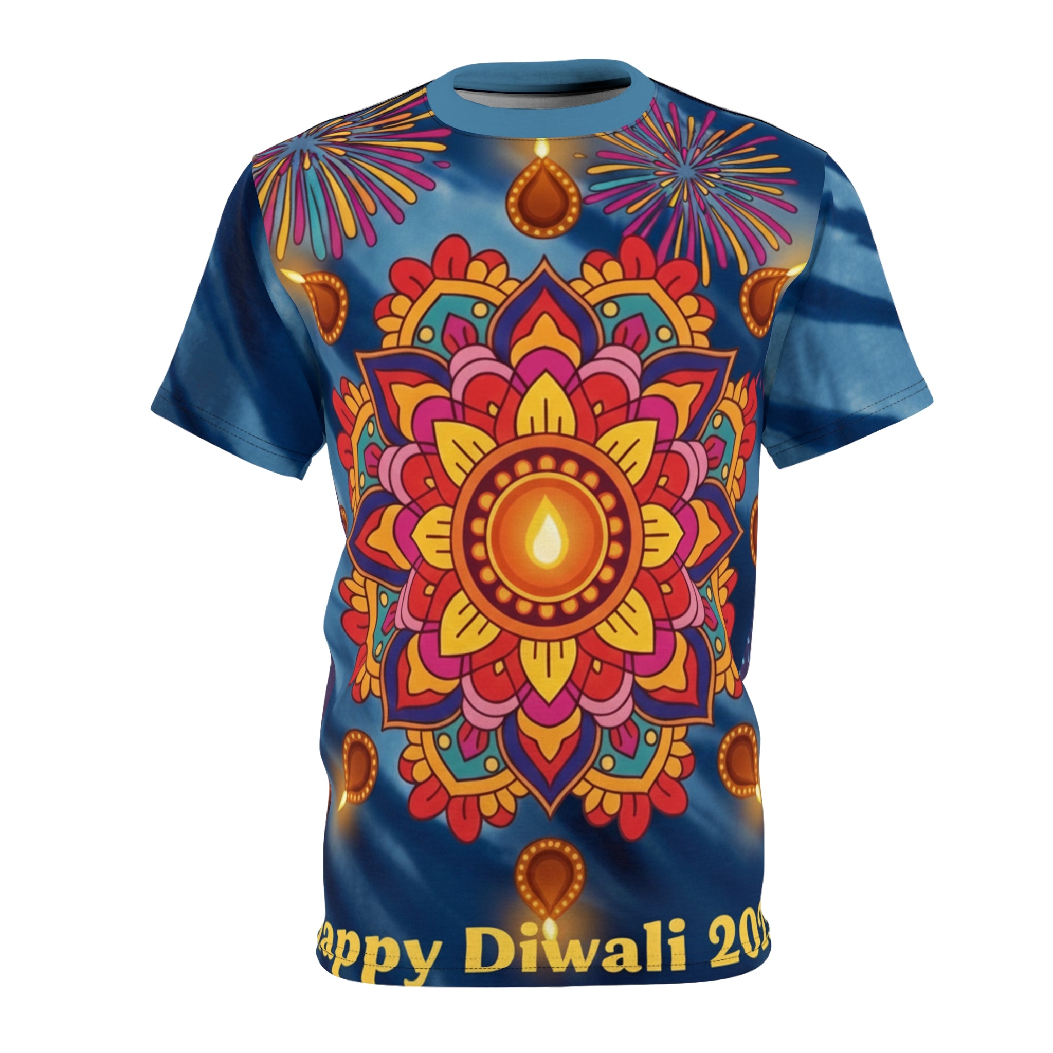 Vibrant Diwali Unisex T-Shirt – Colorful Festive AOP Tee, Cultural Celebration Shirt & Perfect Gift for Diwali.