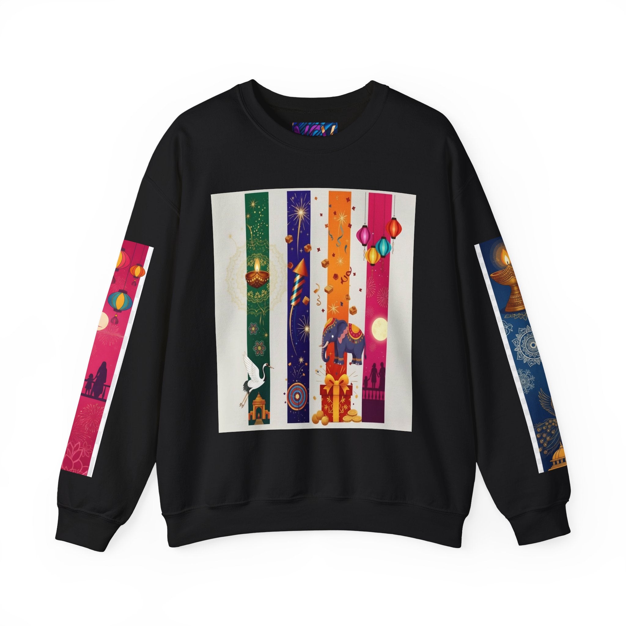 Colorful Festival Sweatshirt - Cozy Diwali Apparel.