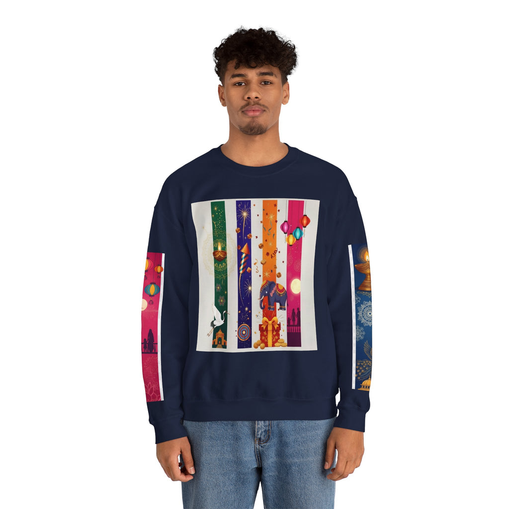 Colorful Festival Sweatshirt - Cozy Diwali Apparel.