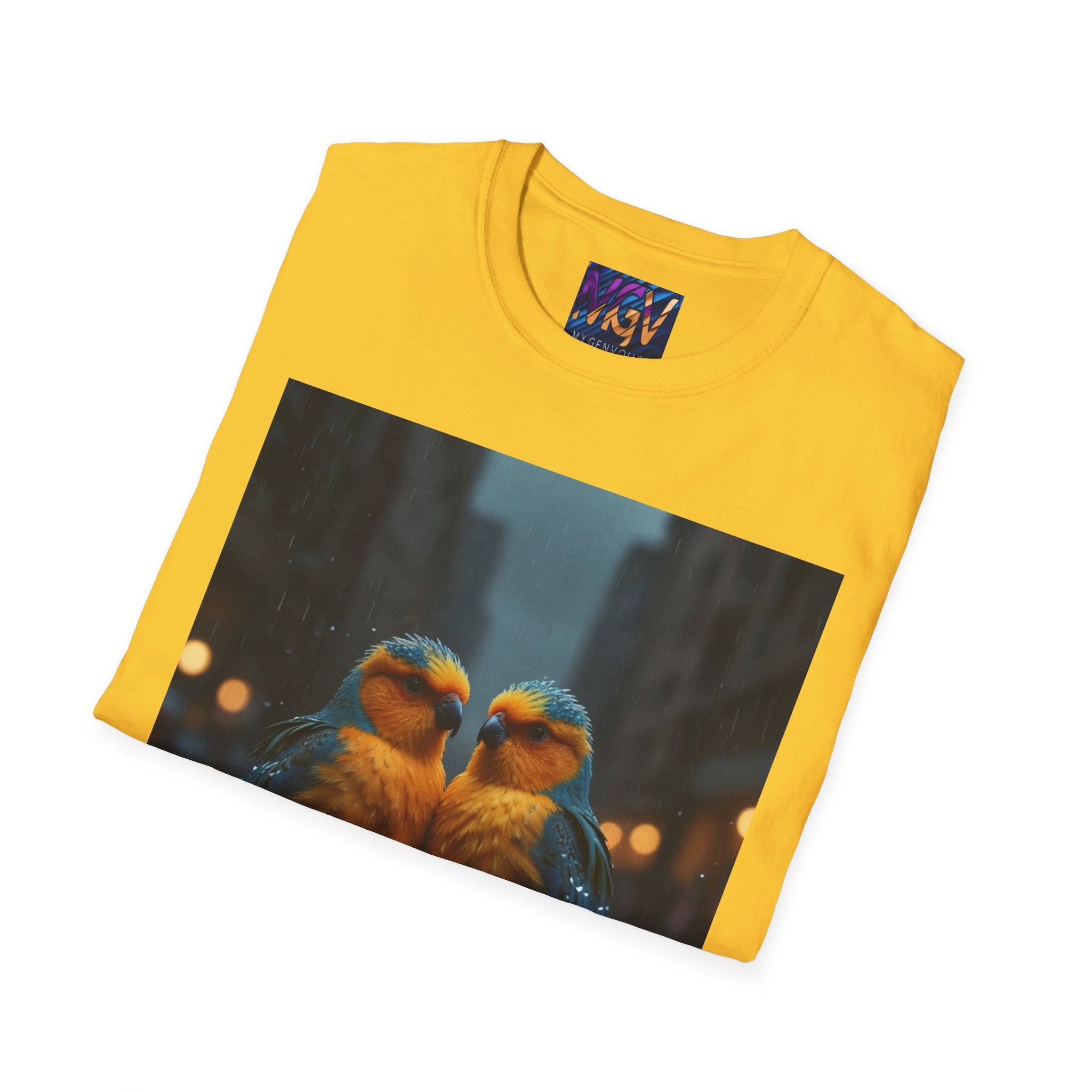 Colorful Parrot Love Tee – Nature Summer Shirt