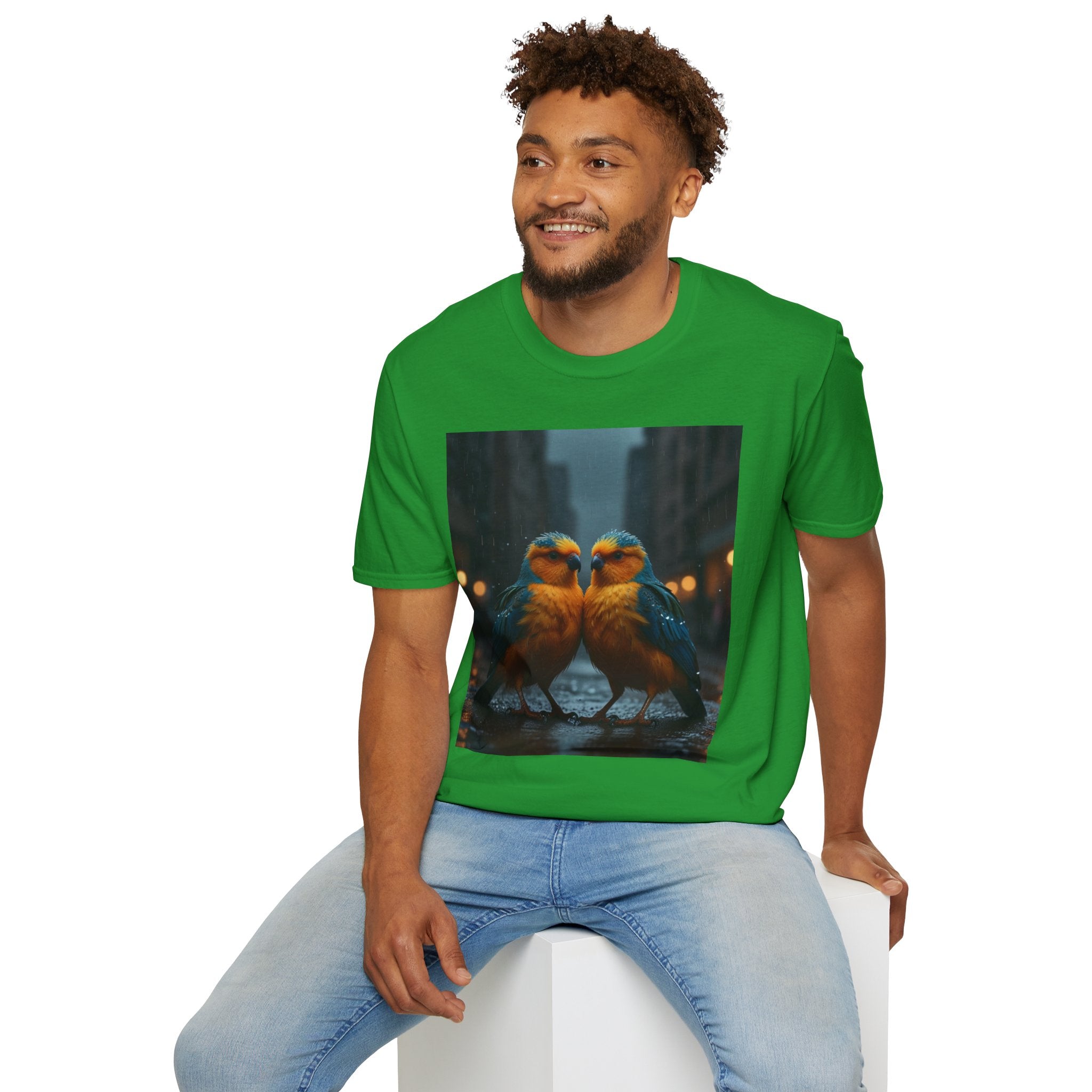 Colorful Parrot Love Tee – Nature Summer Shirt