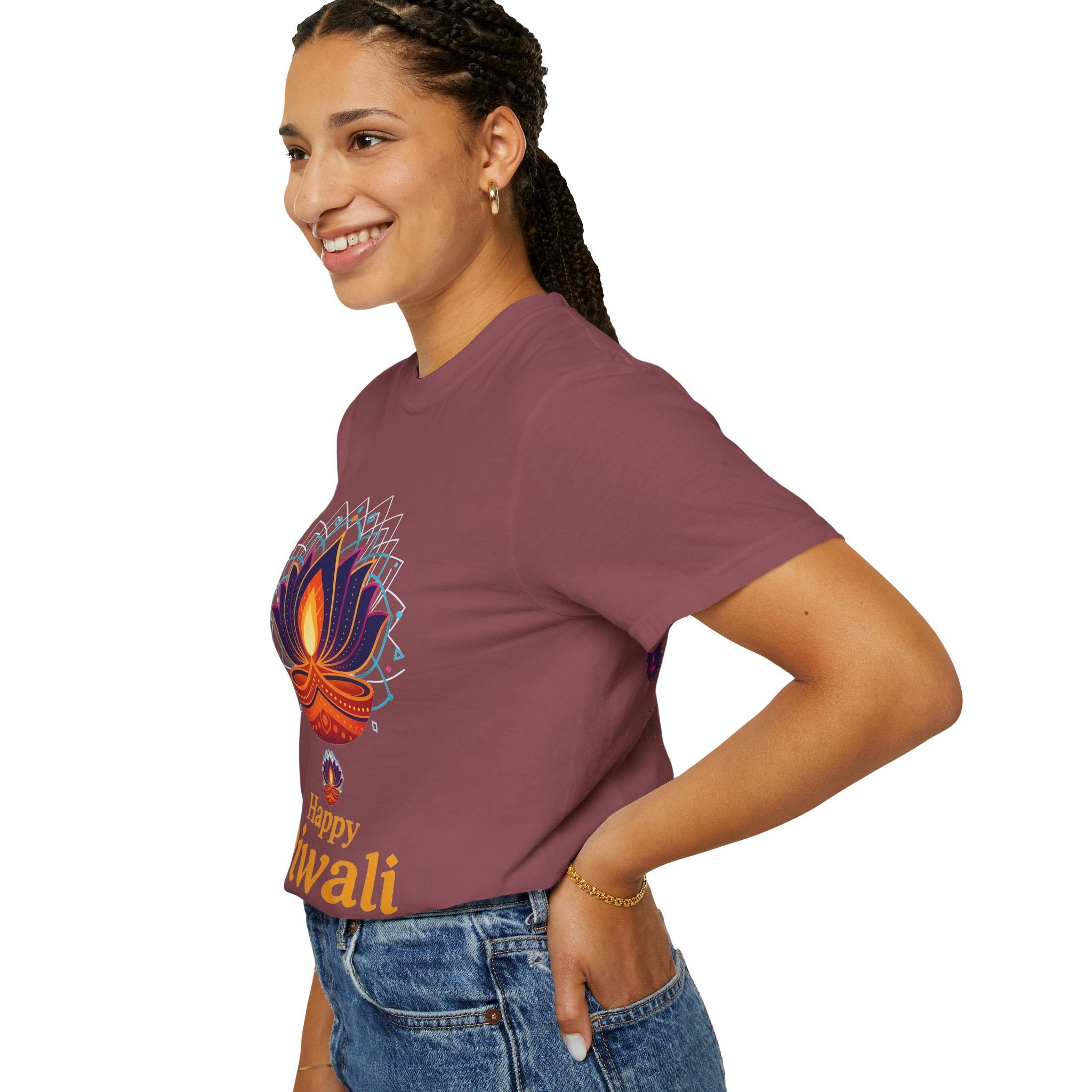 Diwali Celebration T-Shirt | Happy Diwali Unisex Garment-Dyed Tee | Festival Apparel Gift