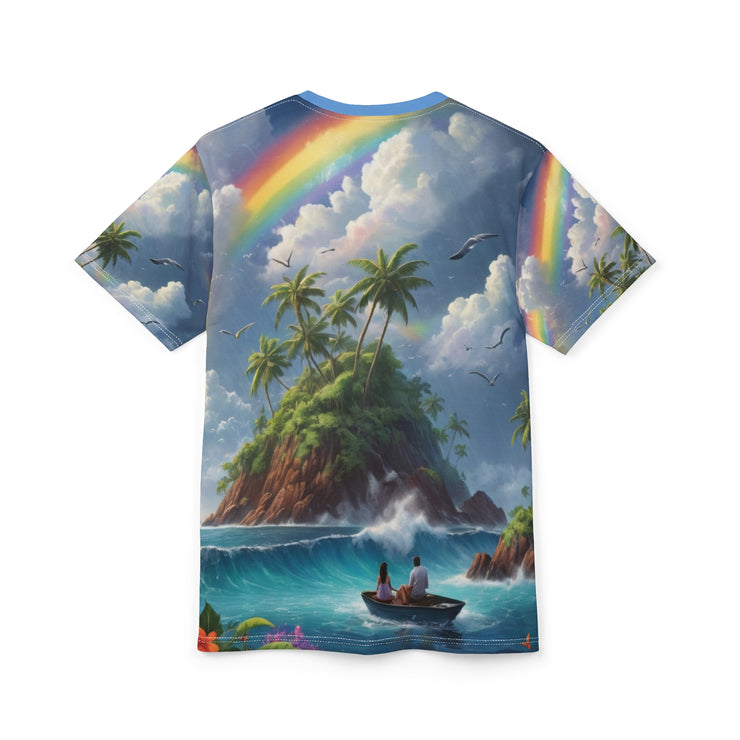 Tropical Romance Beach Tee – Summer Couple Shirt