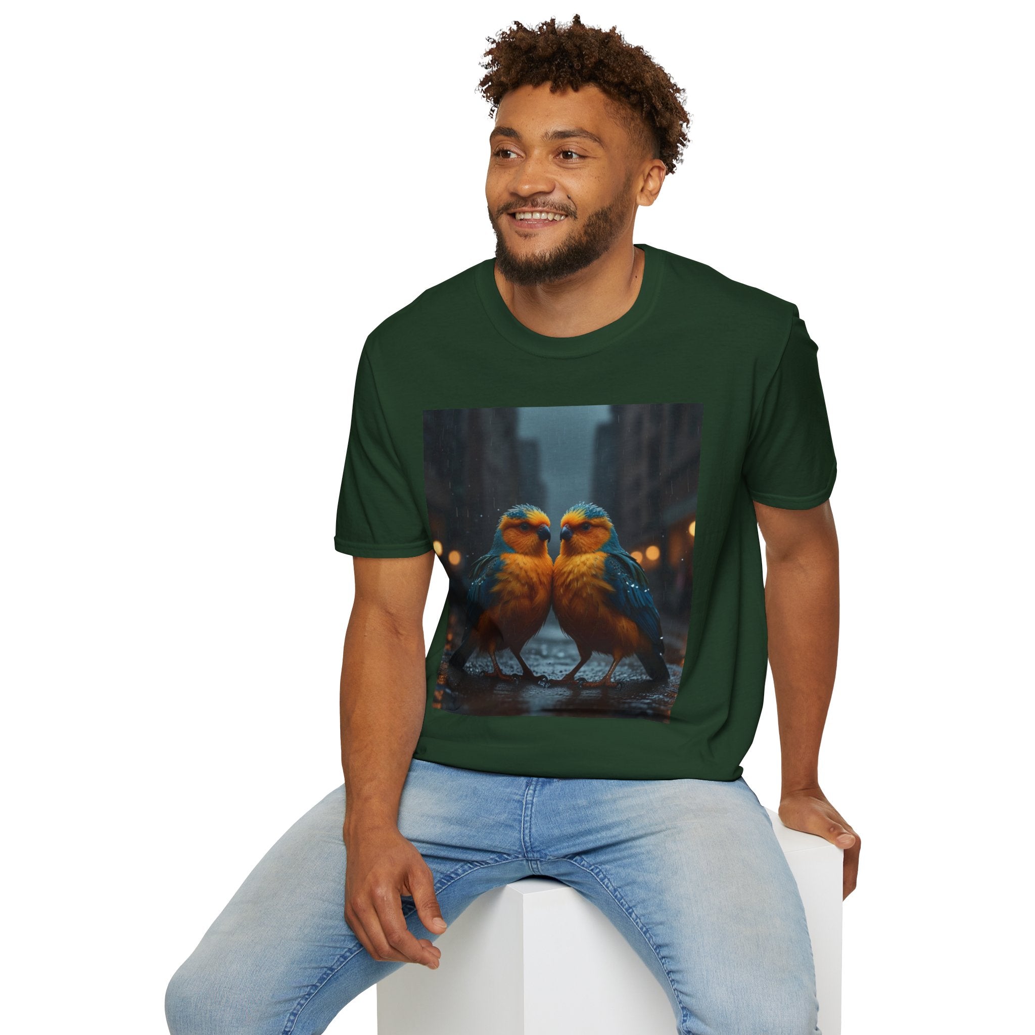Colorful Parrot Love Tee – Nature Summer Shirt