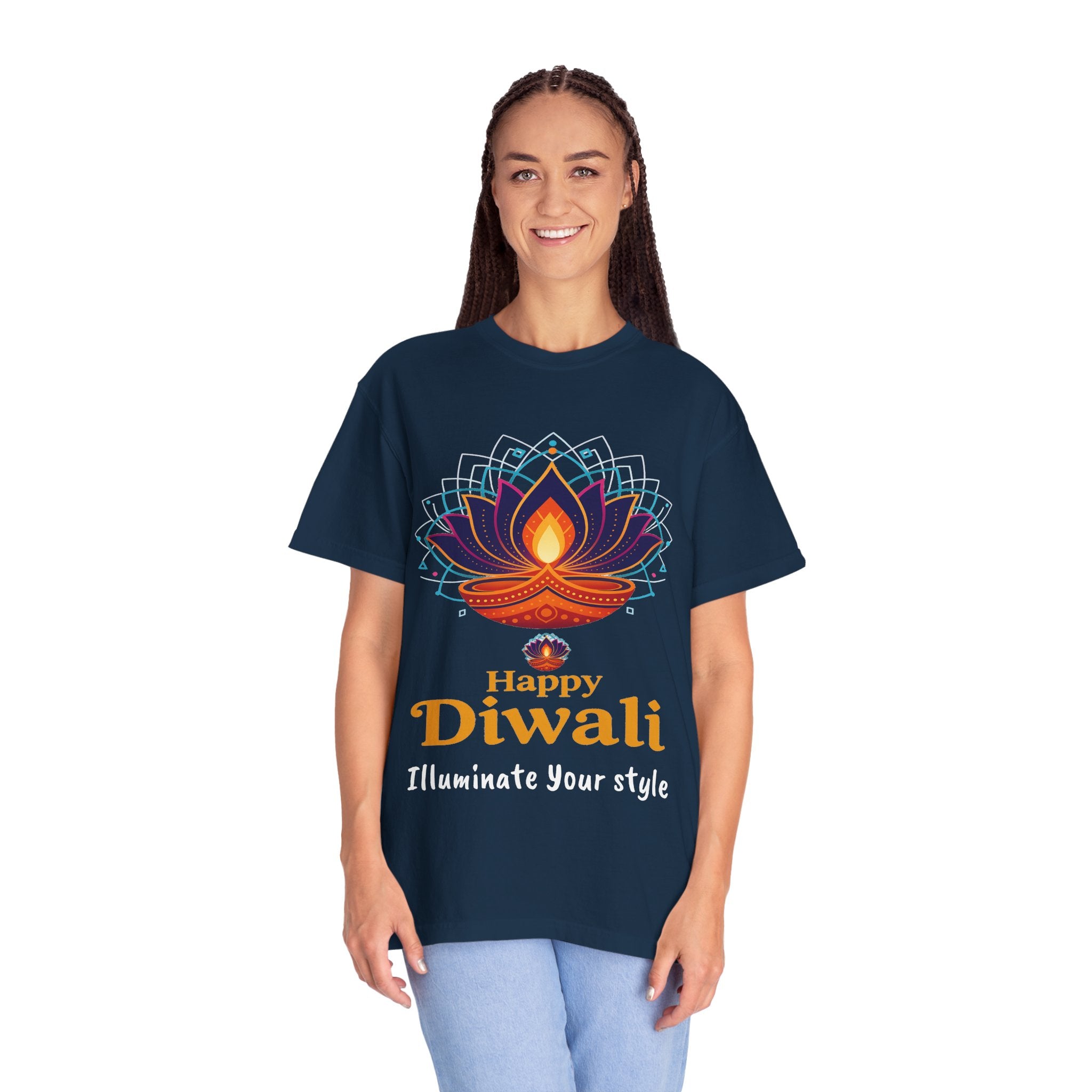 Diwali Celebration T-Shirt | Happy Diwali Unisex Garment-Dyed Tee | Festival Apparel Gift