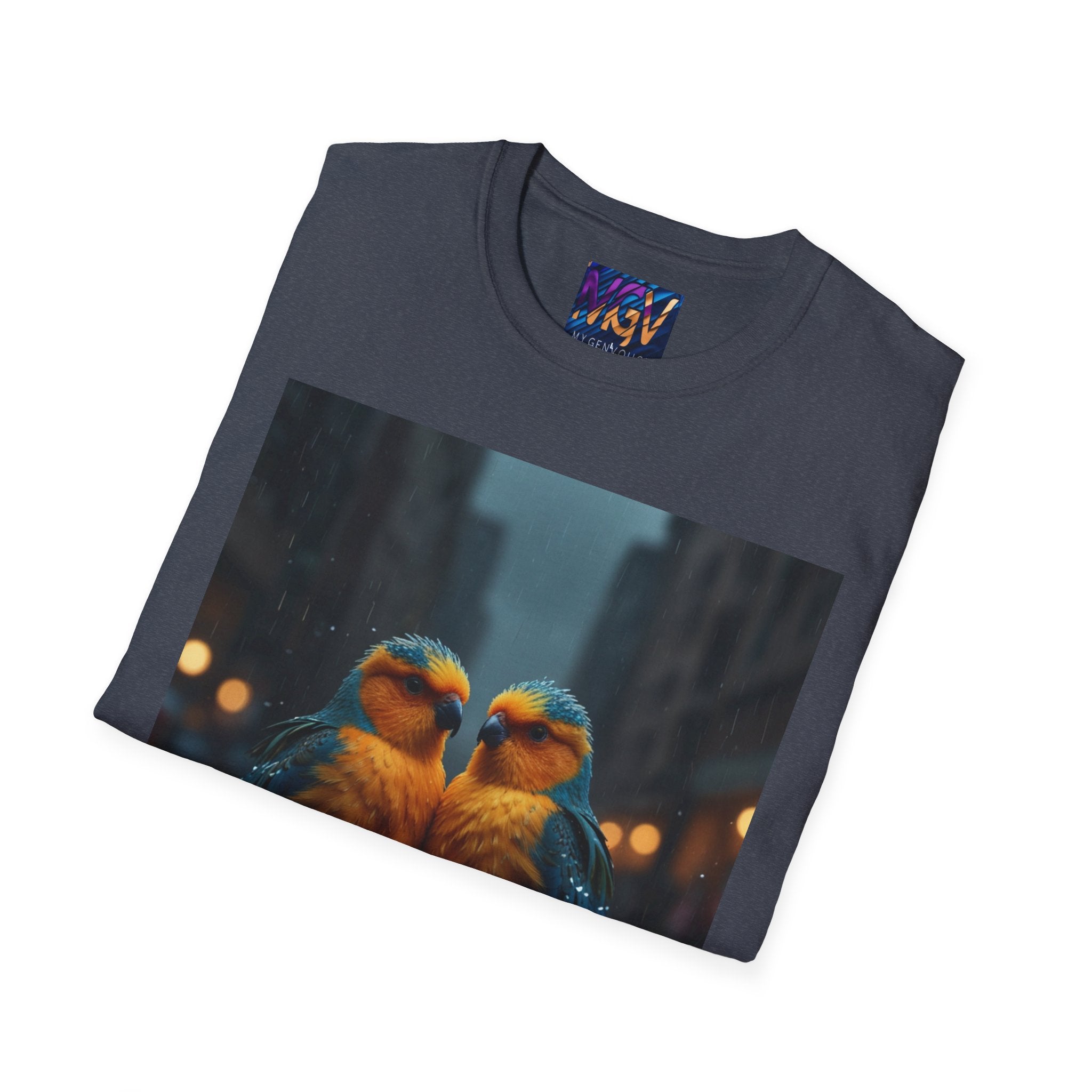 Colorful Parrot Love Tee – Nature Summer Shirt