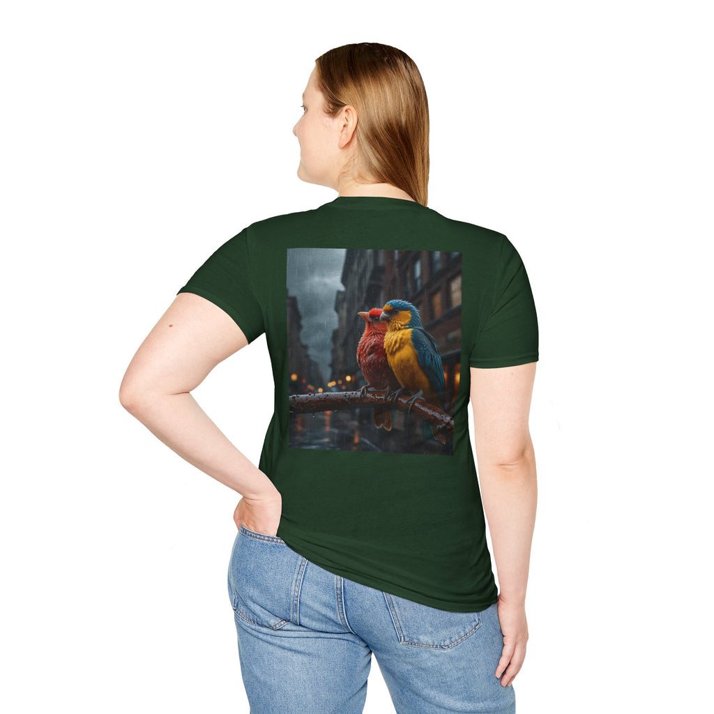 Colorful Parrot Love Tee – Nature Summer Shirt