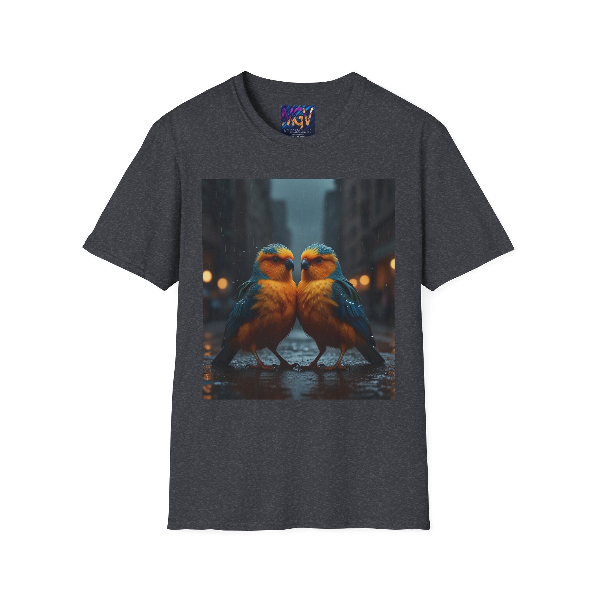 Colorful Parrot Love Tee – Nature Summer Shirt