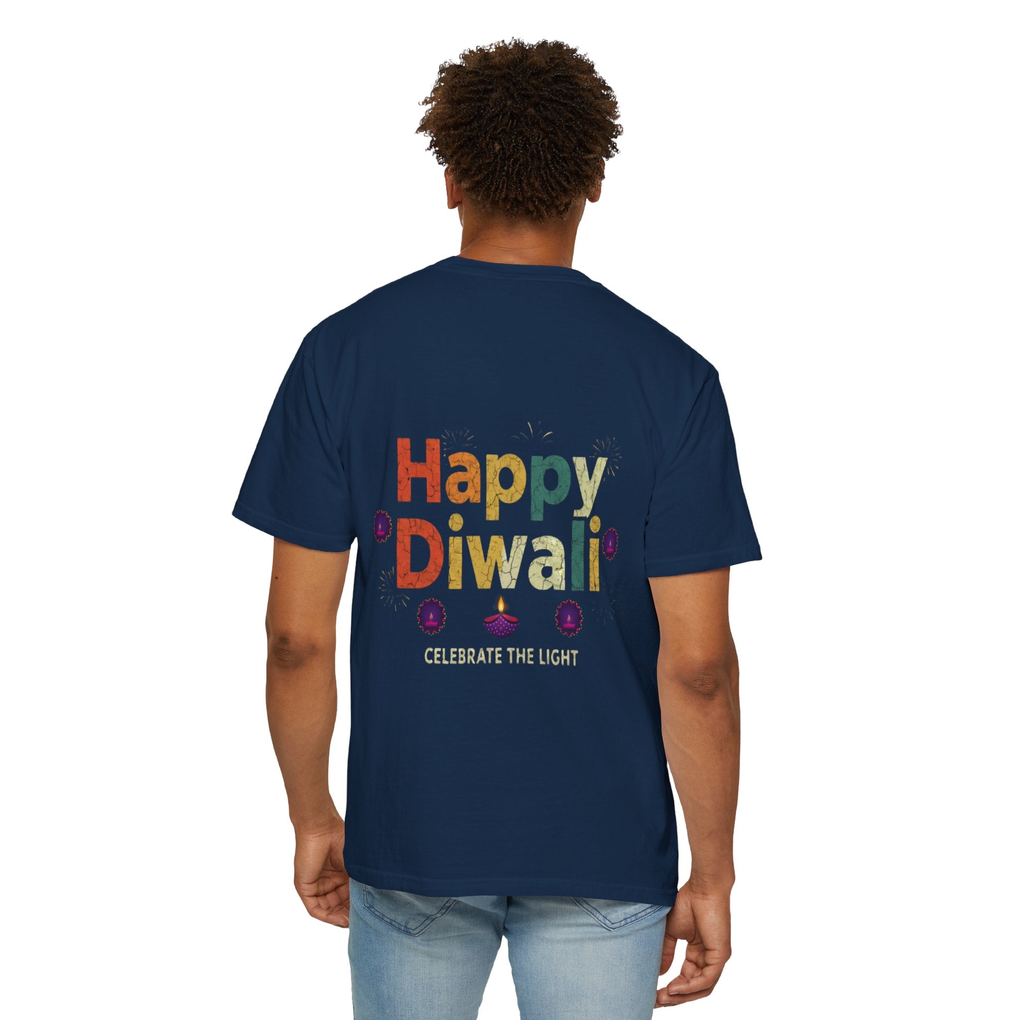 Diwali Celebration T-Shirt | Happy Diwali Unisex Garment-Dyed Tee | Festival Apparel Gift