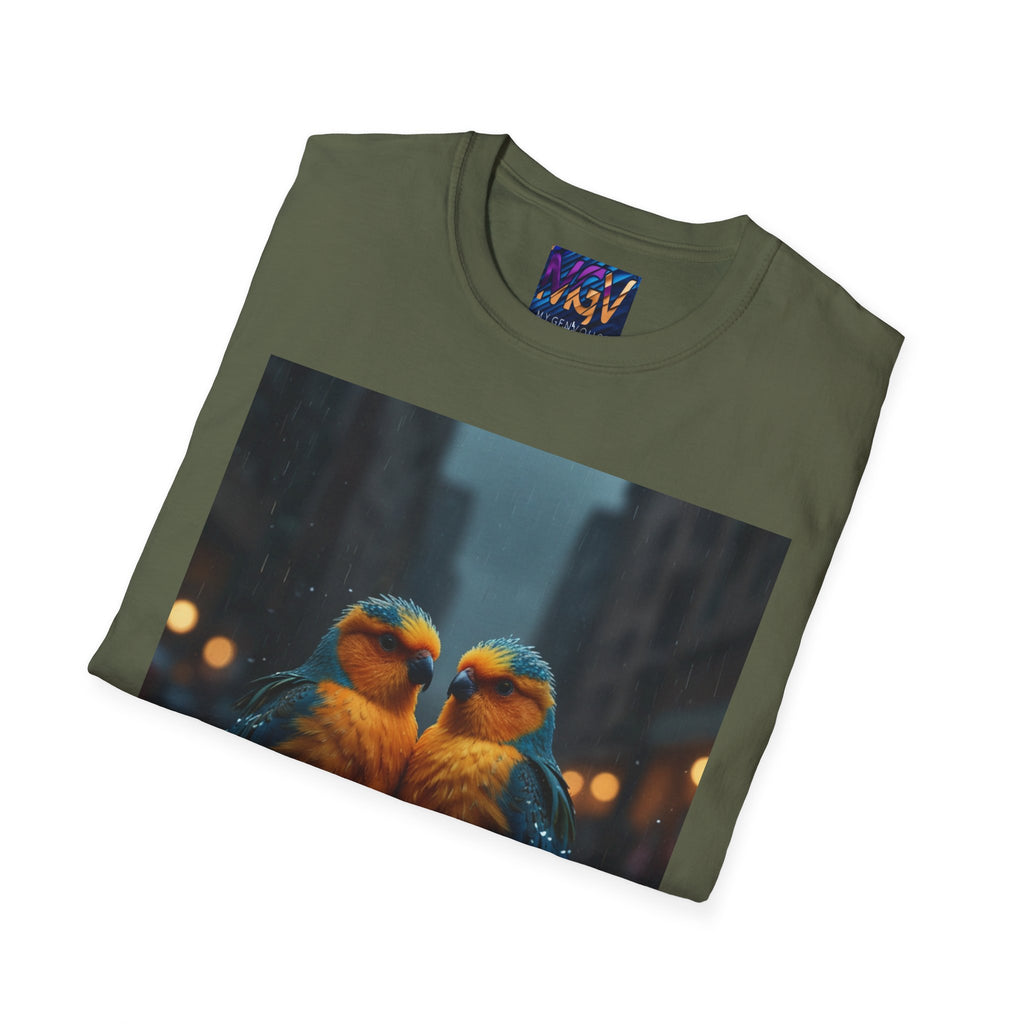 Colorful Parrot Love Tee – Nature Summer Shirt