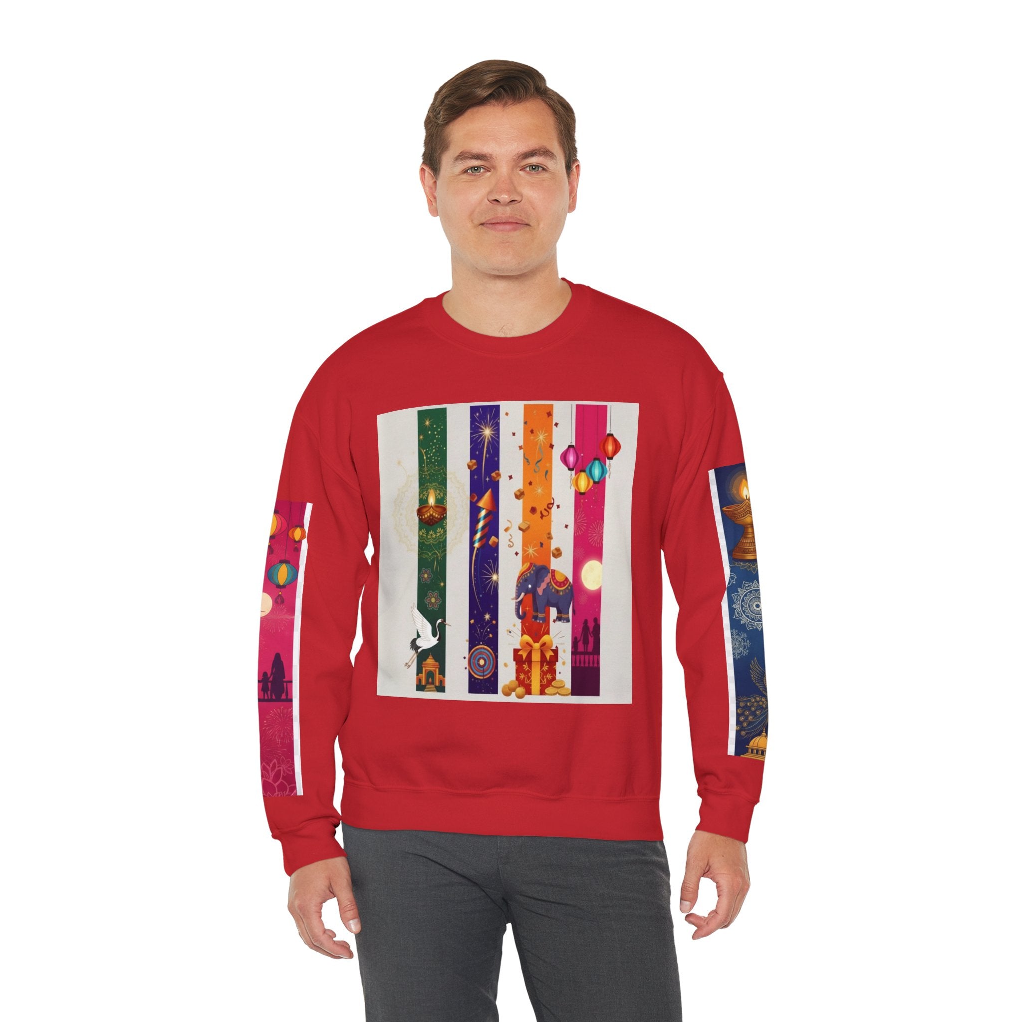 Colorful Festival Sweatshirt - Cozy Diwali Apparel.