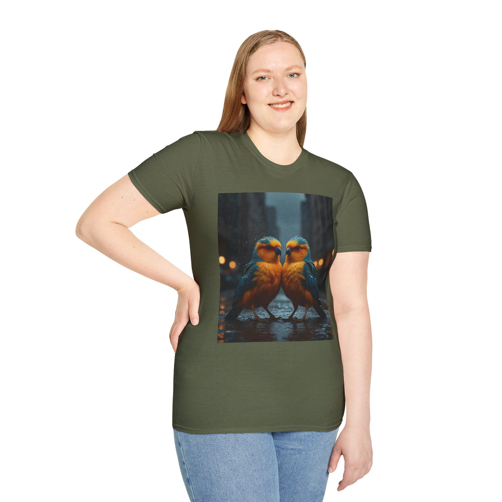 Colorful Parrot Love Tee – Nature Summer Shirt
