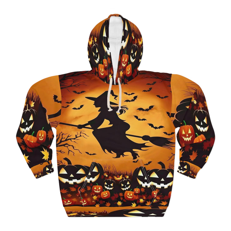 Halloween Witch & Pumpkin Hoodie