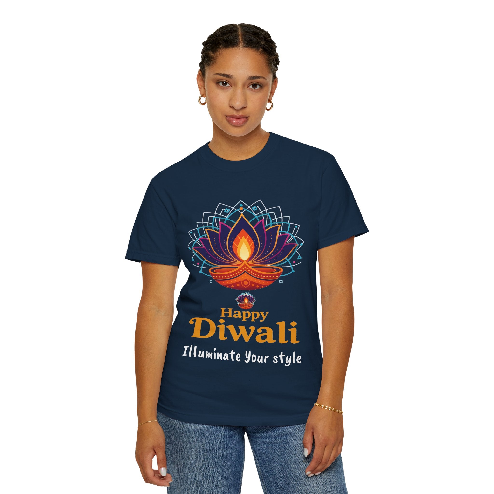 Diwali Celebration T-Shirt | Happy Diwali Unisex Garment-Dyed Tee | Festival Apparel Gift