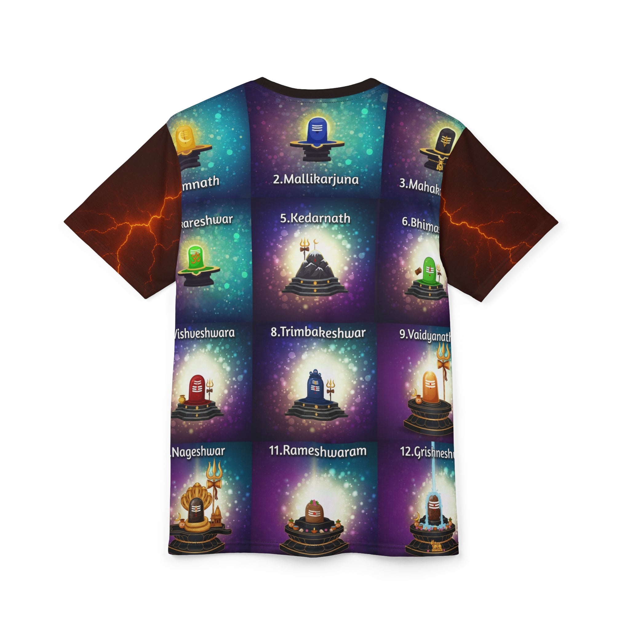 Shiva Krishna Hanuman Jyotirlinga Spiritual Graphic Tee.