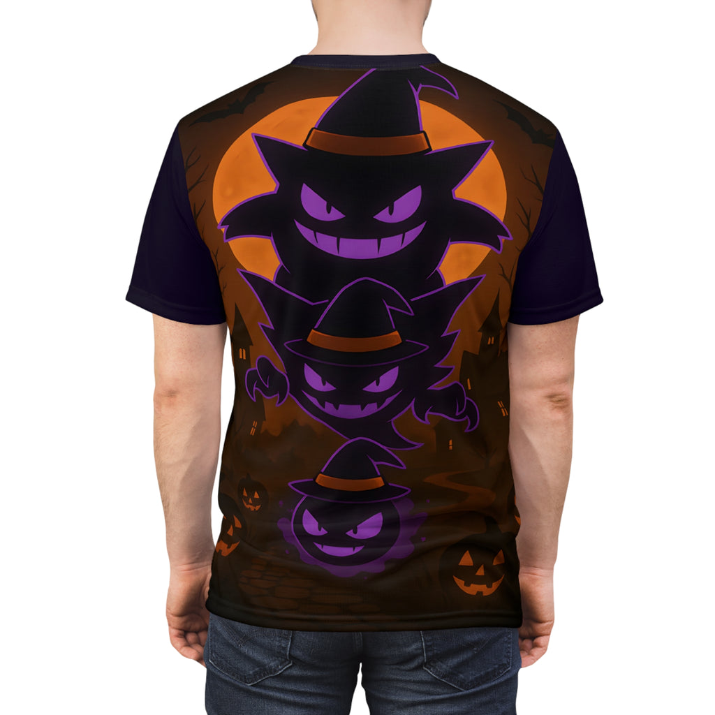 Spooky Halloween Unisex Tee - Ghostly Monster Evolution Design.