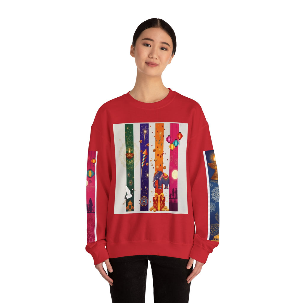 Colorful Festival Sweatshirt - Cozy Diwali Apparel.