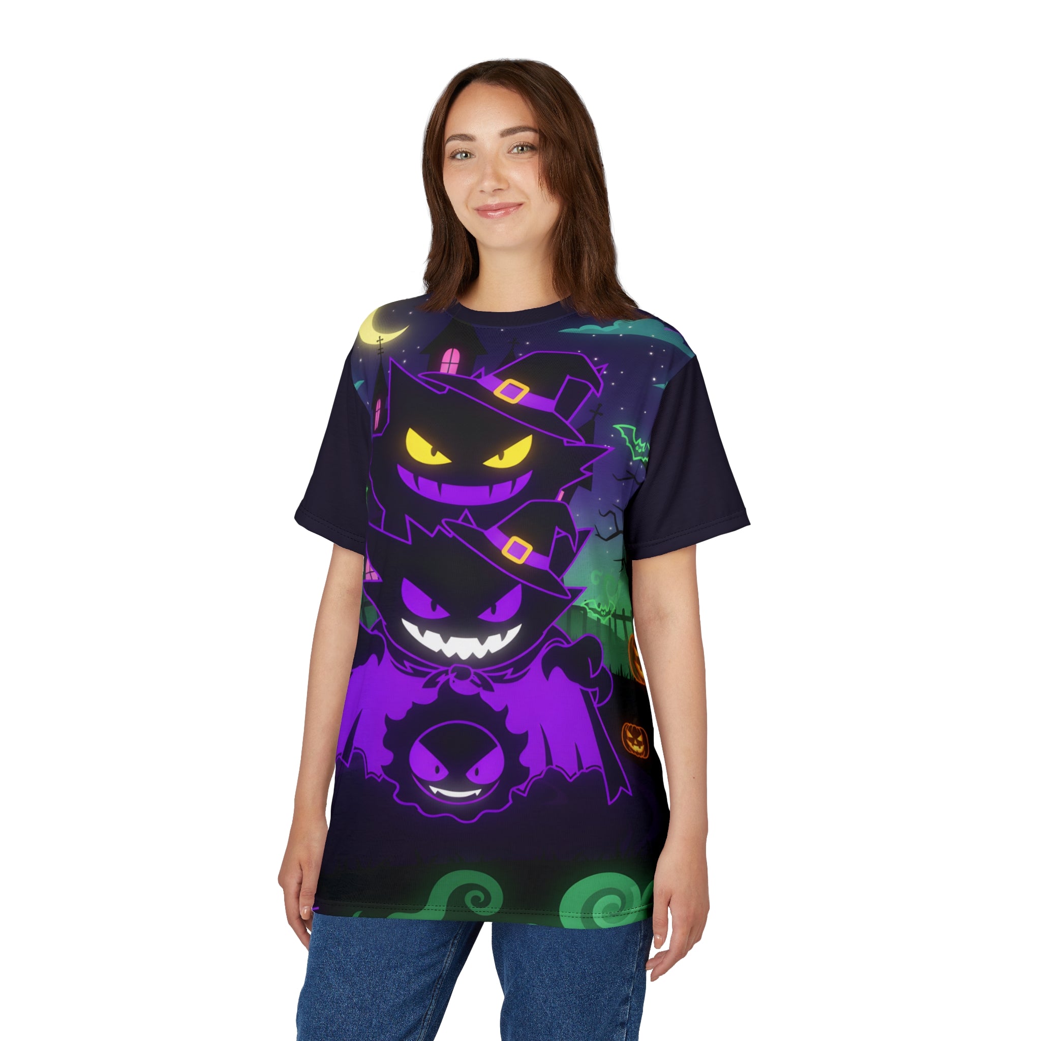 Spooky Halloween Unisex Tee - Ghostly Monster Evolution Design.