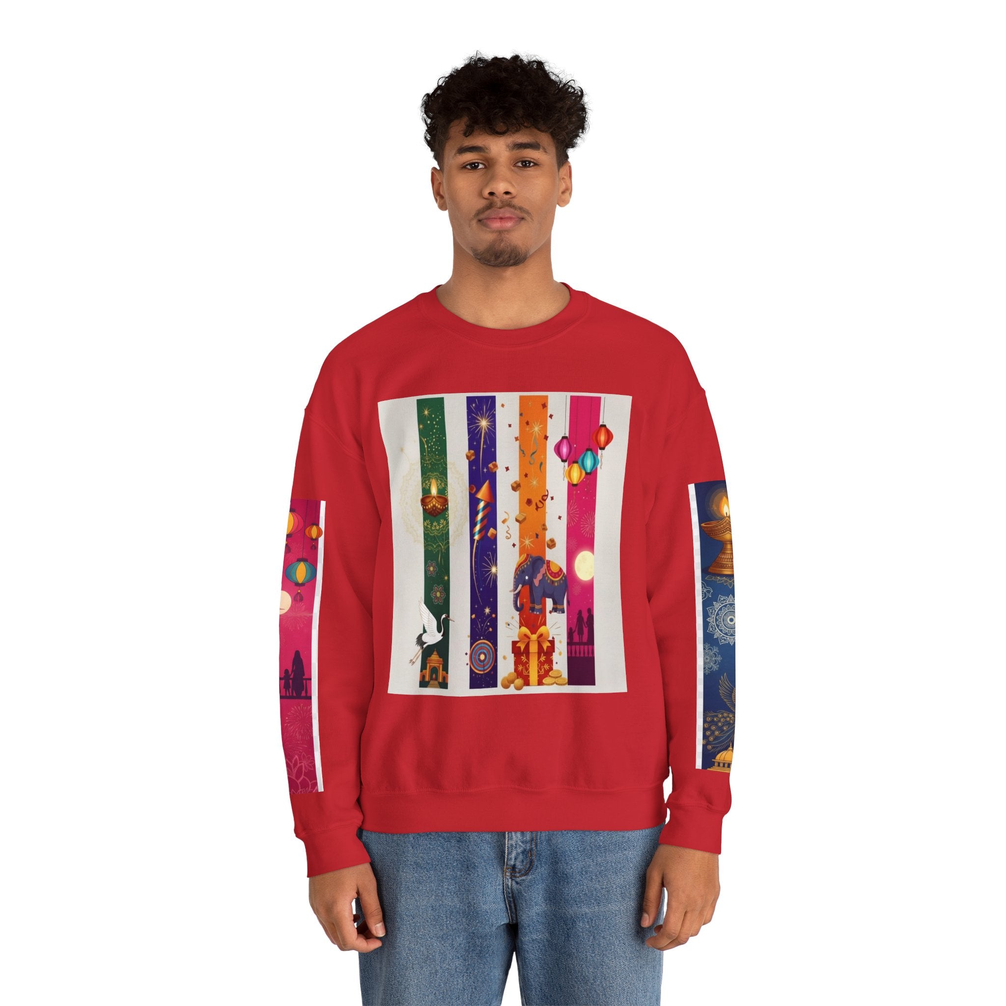 Colorful Festival Sweatshirt - Cozy Diwali Apparel.