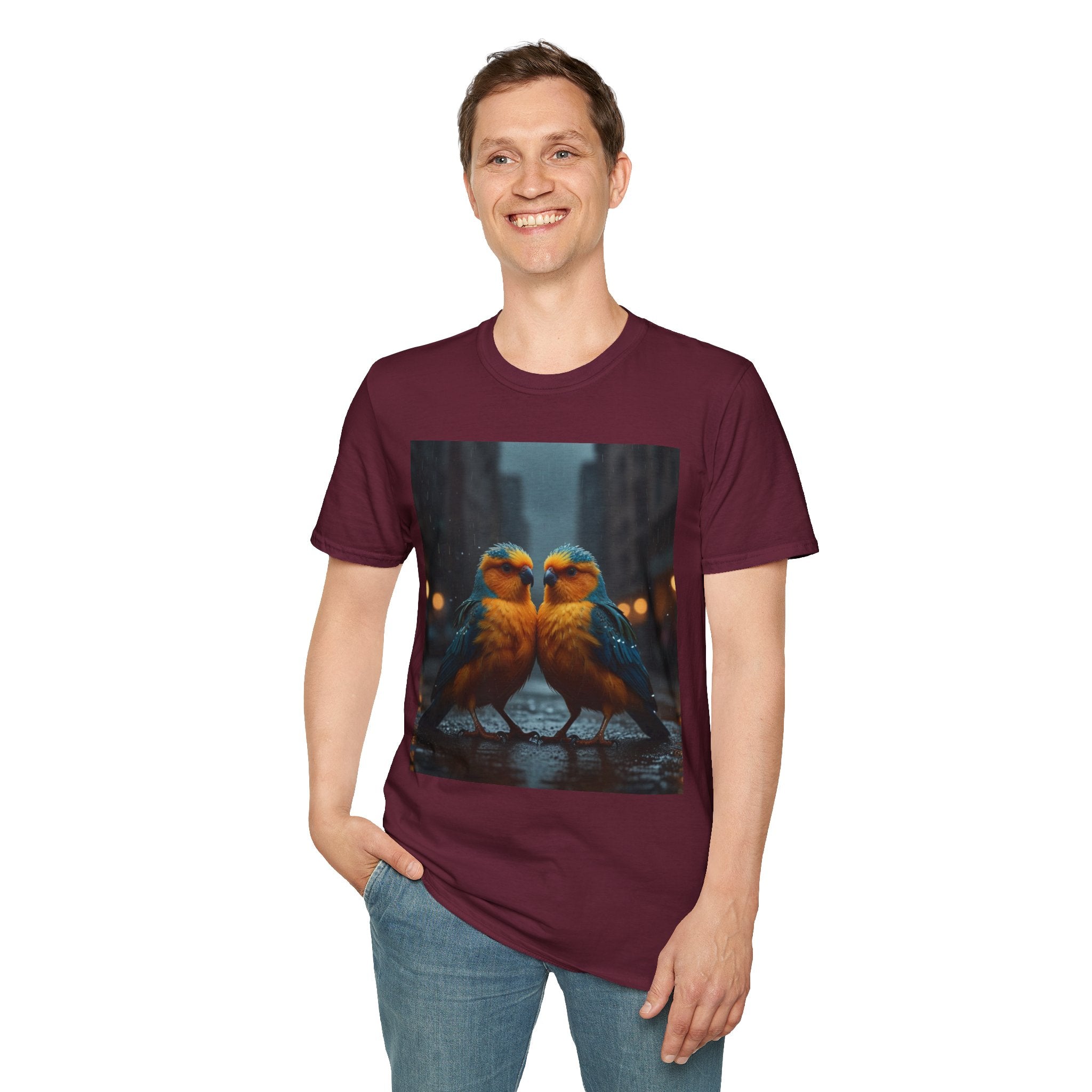 Colorful Parrot Love Tee – Nature Summer Shirt