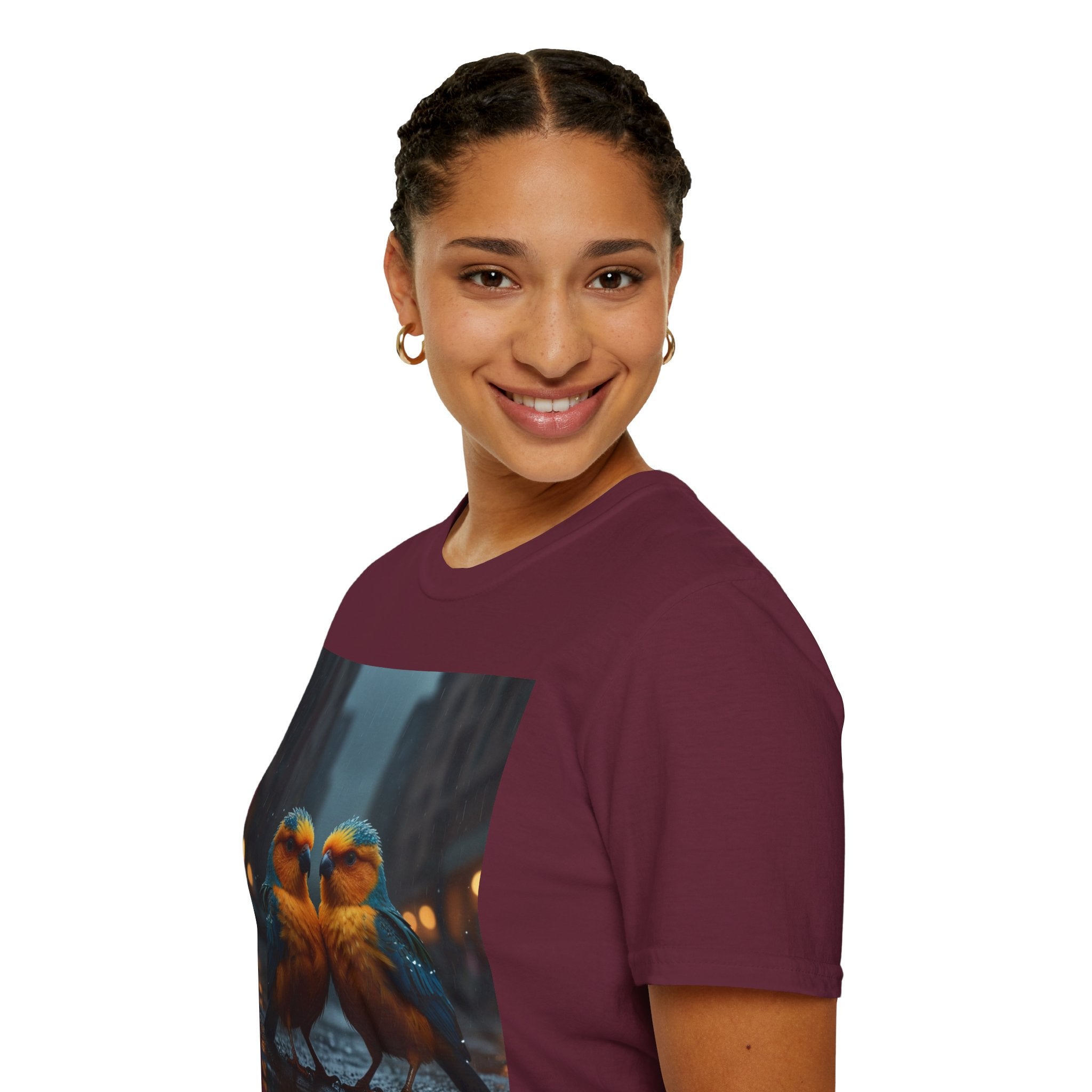 Colorful Parrot Love Tee – Nature Summer Shirt