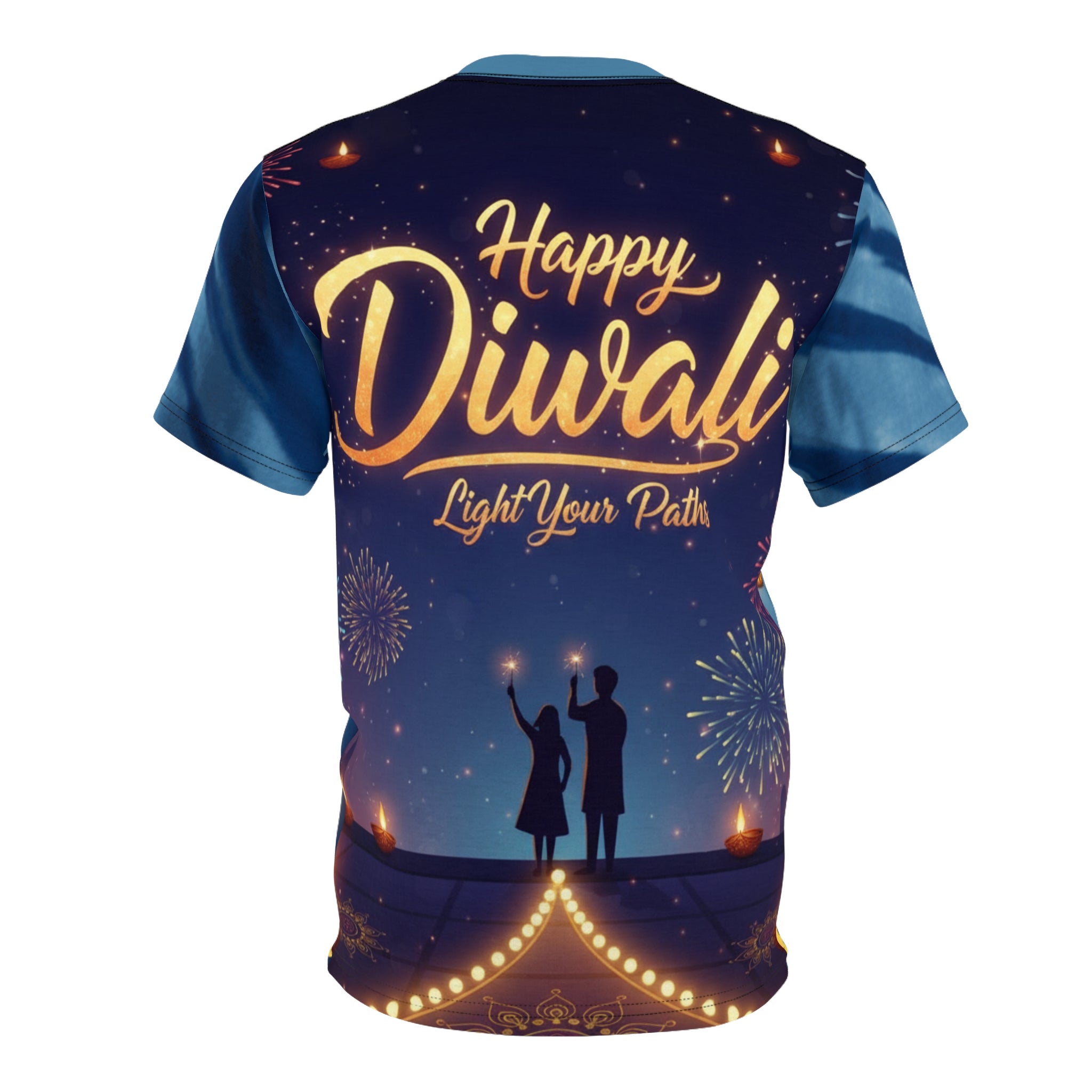 Vibrant Diwali Unisex T-Shirt – Colorful Festive AOP Tee, Cultural Celebration Shirt & Perfect Gift for Diwali.