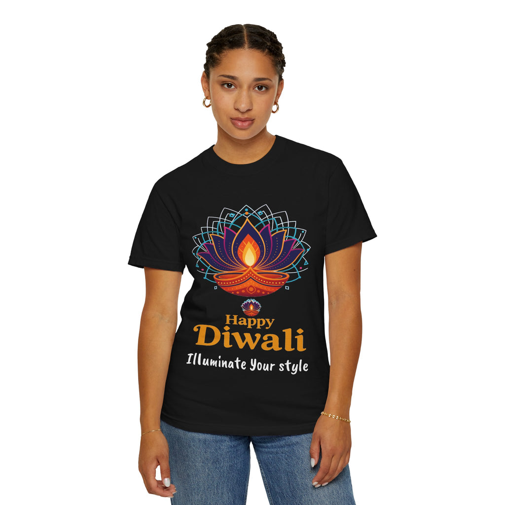 Diwali Celebration T-Shirt | Happy Diwali Unisex Garment-Dyed Tee | Festival Apparel Gift