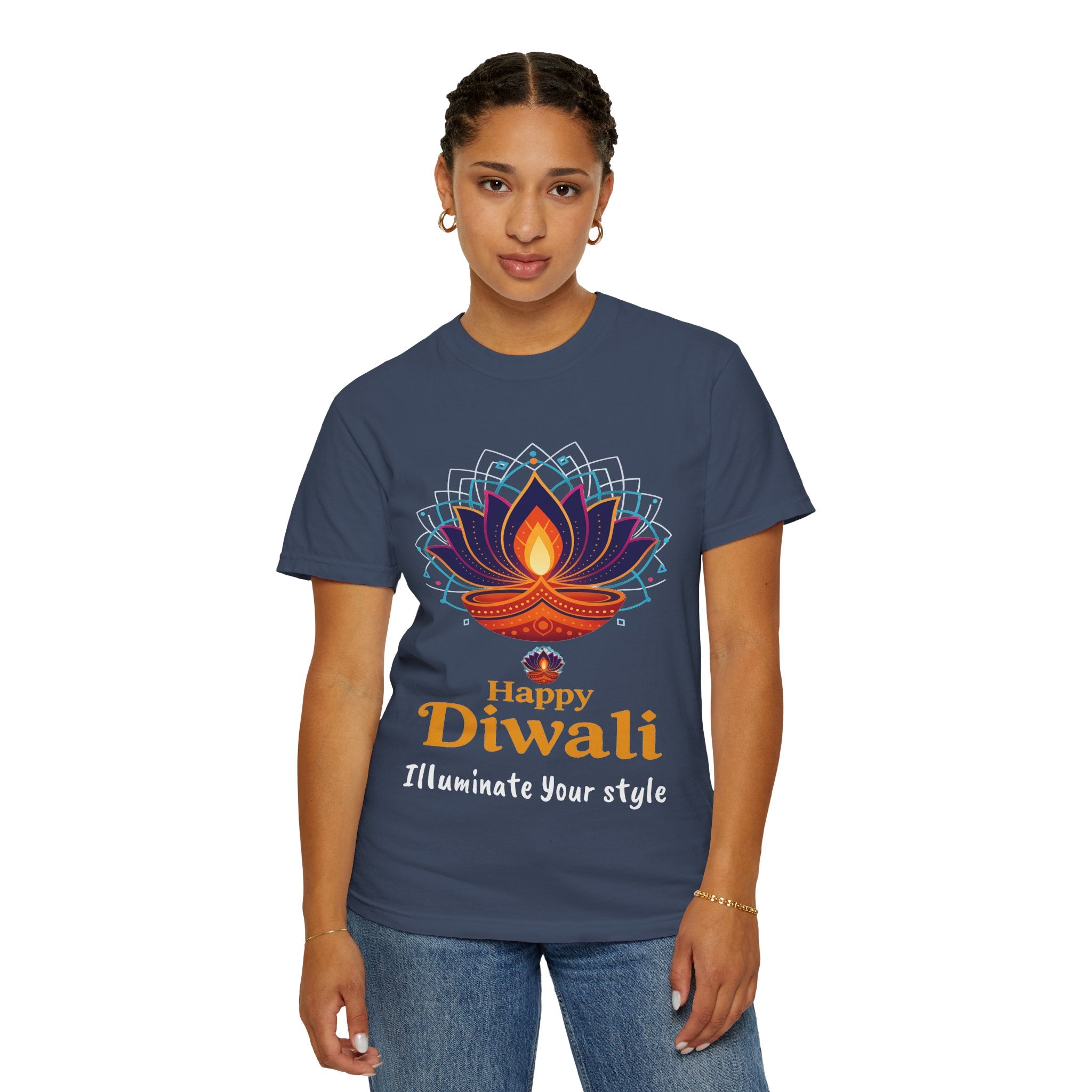 Diwali Celebration T-Shirt | Happy Diwali Unisex Garment-Dyed Tee | Festival Apparel Gift