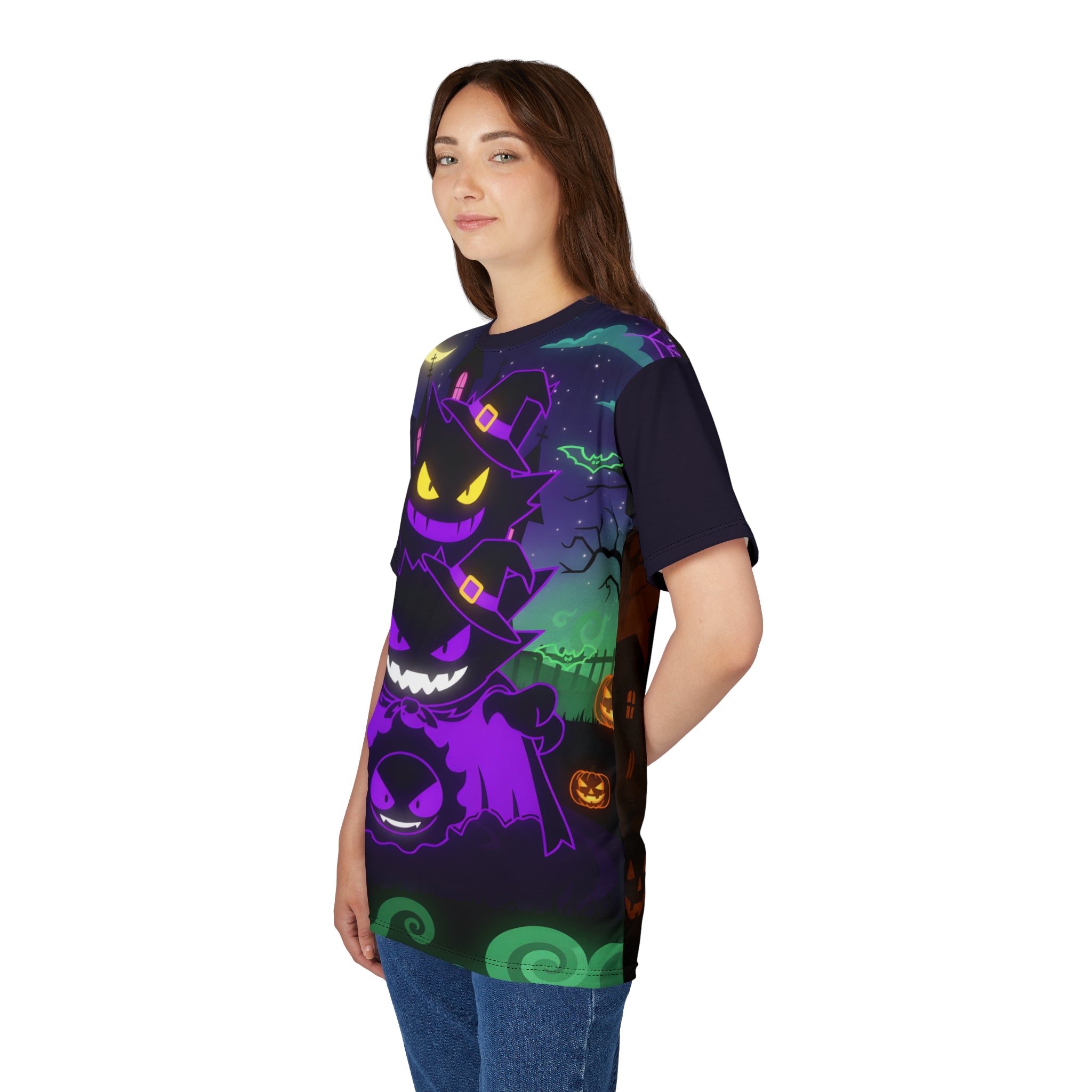 Spooky Halloween Unisex Tee - Ghostly Monster Evolution Design.
