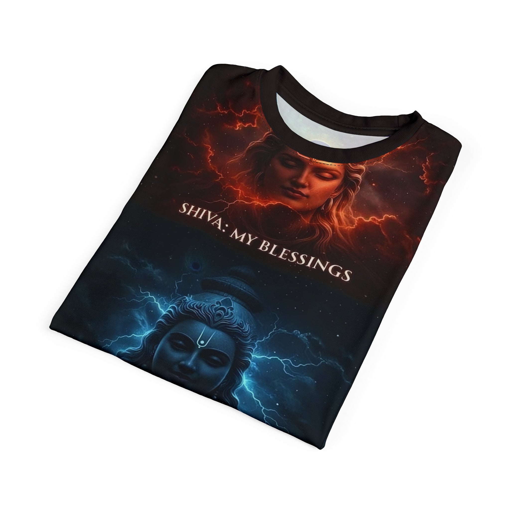 Shiva Krishna Hanuman Jyotirlinga Spiritual Graphic Tee.