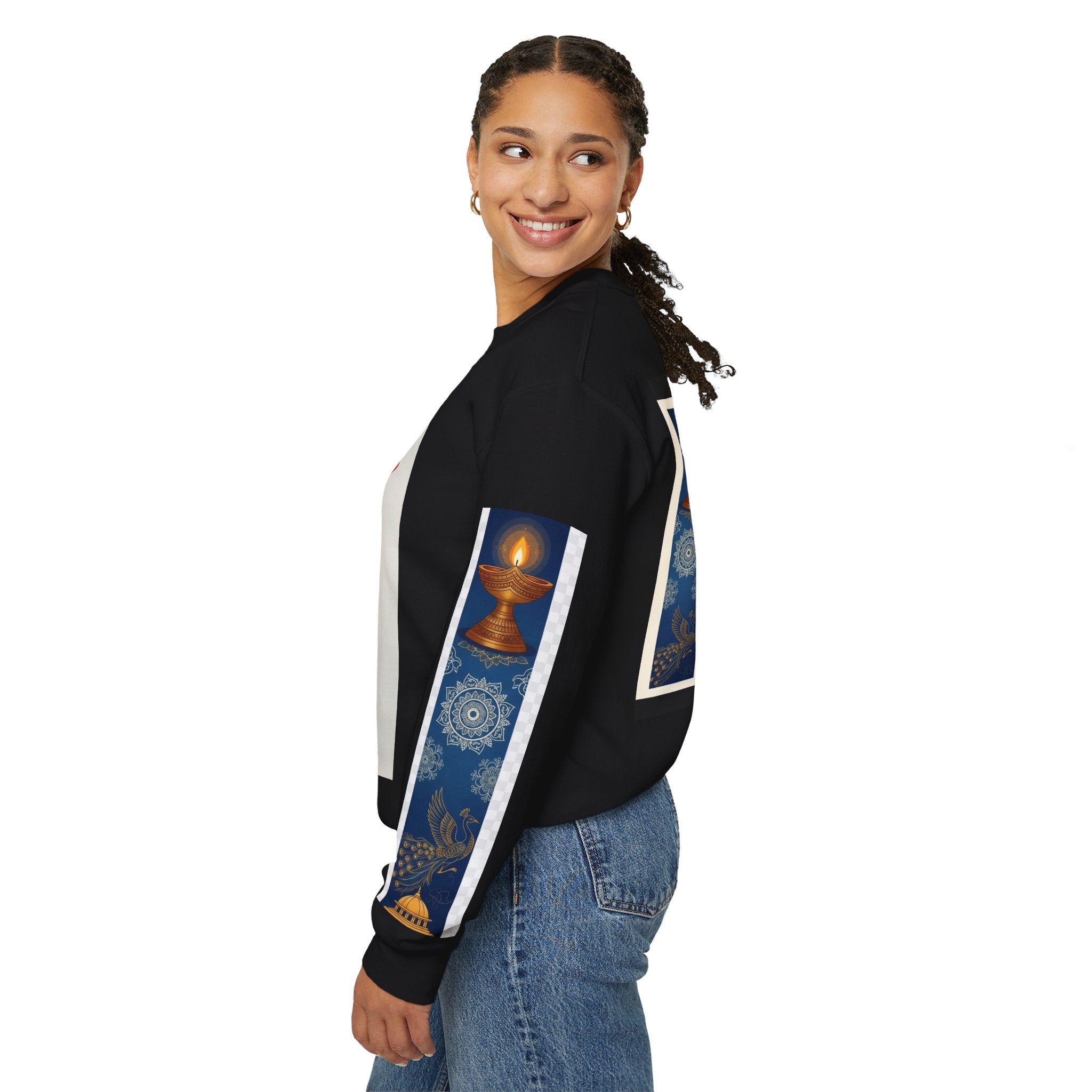 Colorful Festival Sweatshirt - Cozy Diwali Apparel.
