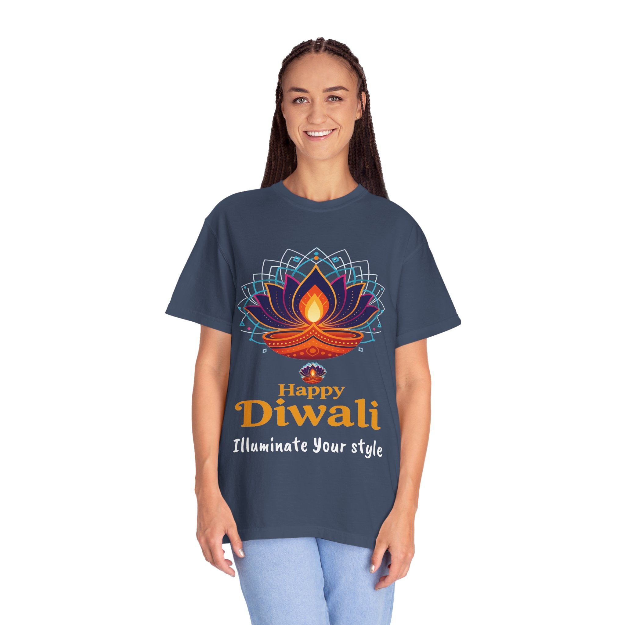 Diwali Celebration T-Shirt | Happy Diwali Unisex Garment-Dyed Tee | Festival Apparel Gift