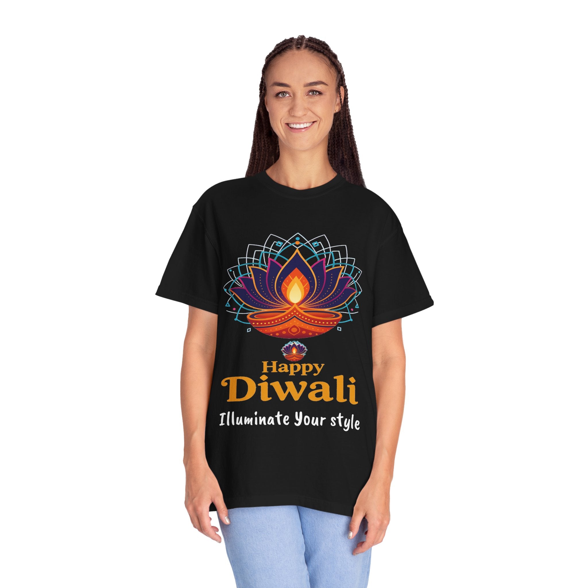 Diwali Celebration T-Shirt | Happy Diwali Unisex Garment-Dyed Tee | Festival Apparel Gift